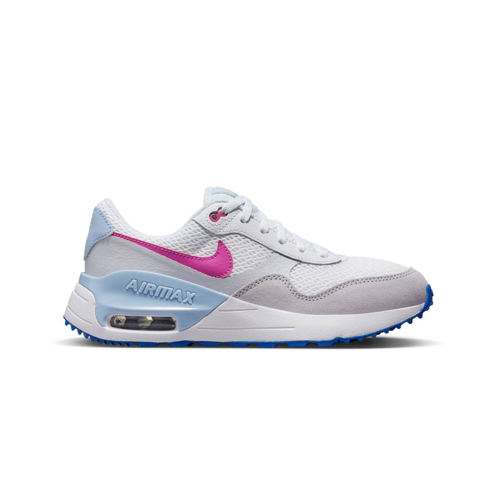 Nike - NIKE AIR MAX SYSTM - WHITE/ACTIVE FUCHSIA-FOOTBALL GREY