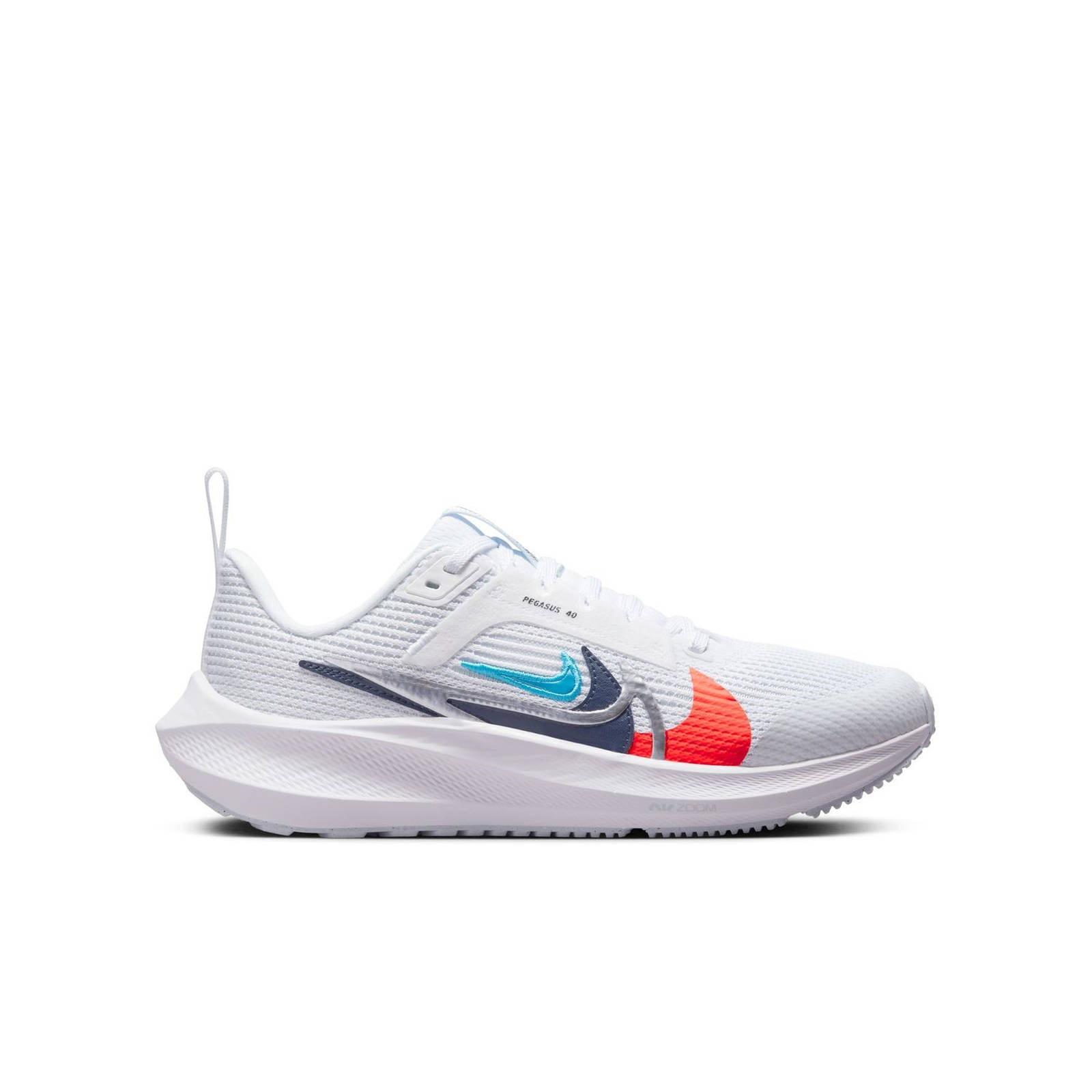 Nike - NIKE AIR ZOOM PEGASUS 40 PR - WHITE/MULTI-COLOR-FOOTBALL GREY