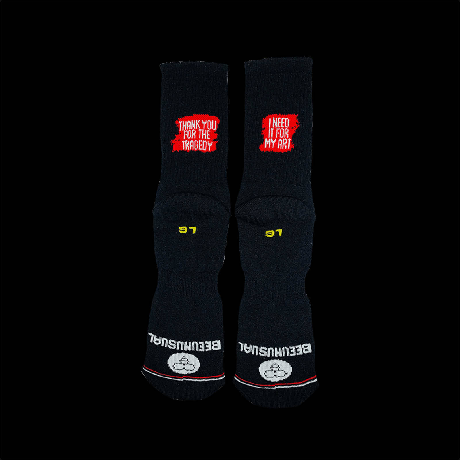 Bee Unusual Bee Unusual - BEE UNUSUAL STREET SUGAR “THANK YOU KURT” SOCKS BLK - BLACK
