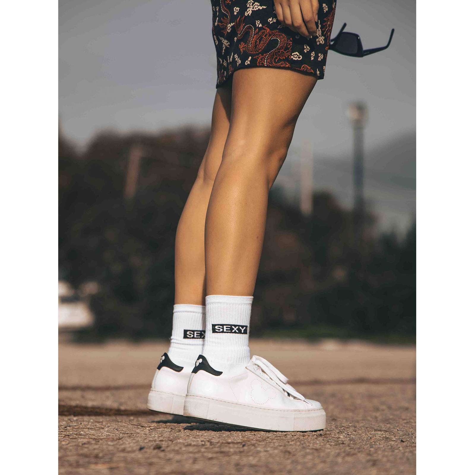 Bee Unusual - BEE UNUSUAL STREET SUGAR “SEXY” SOCKS WHT - WHITE φωτογραφία