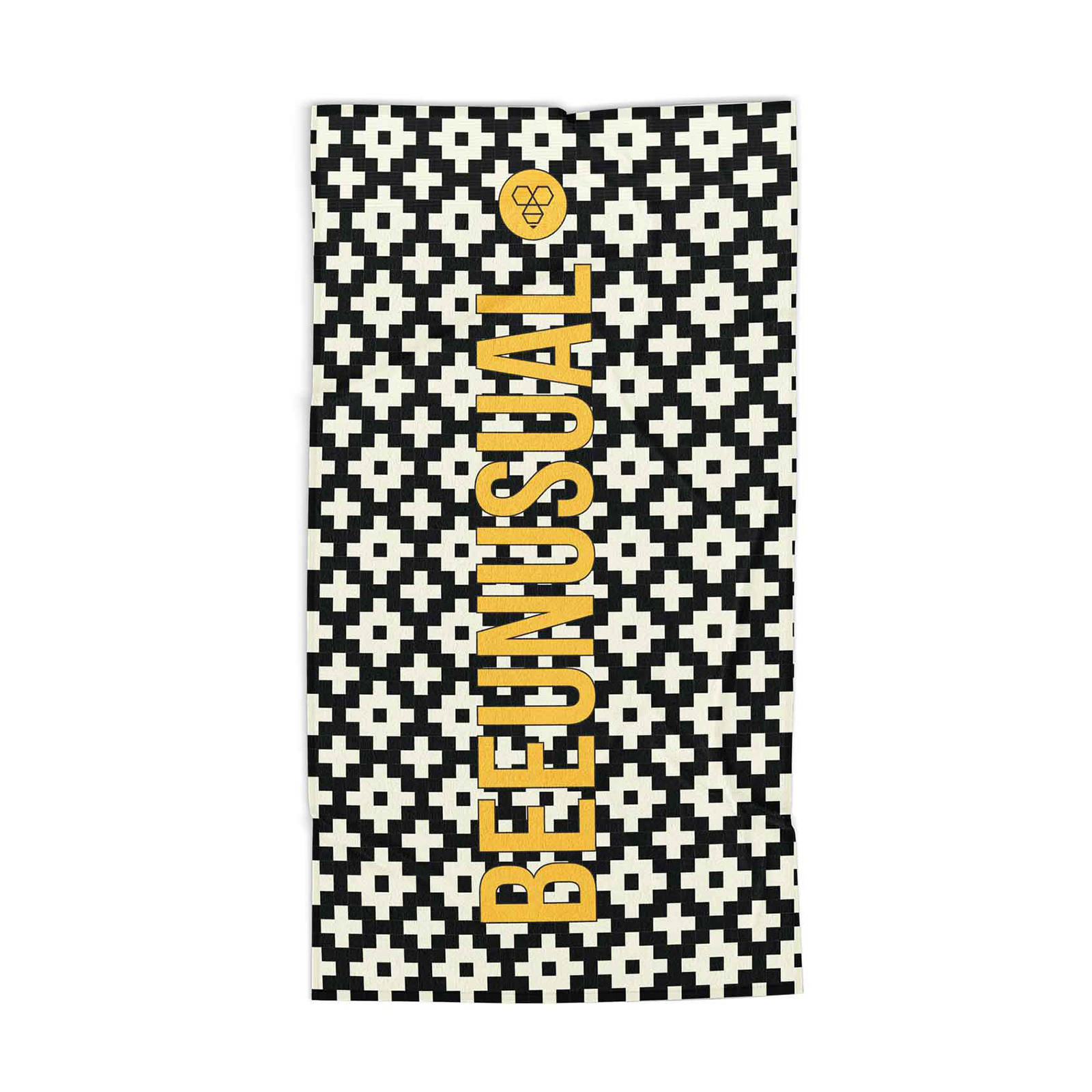 Bee Unusual Bee Unusual - HANAN PACHA BEACH TOWEL 100X150CM - OFF WHITE / BLACK