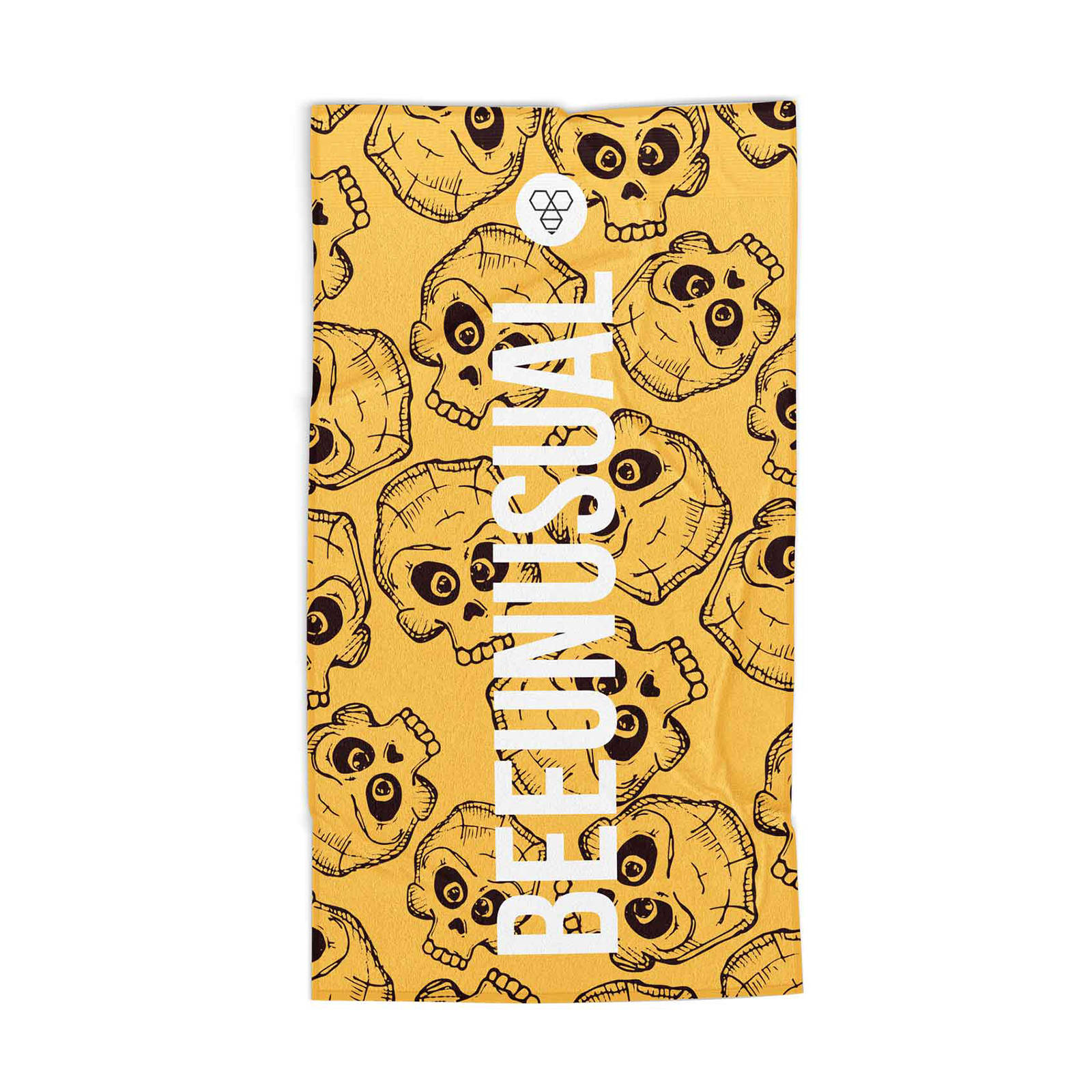 Bee Unusual Bee Unusual - PLAYA DE LOS MUERTOS BEACH TOWEL 100X150CM - ASPEN GOLD / BLACK