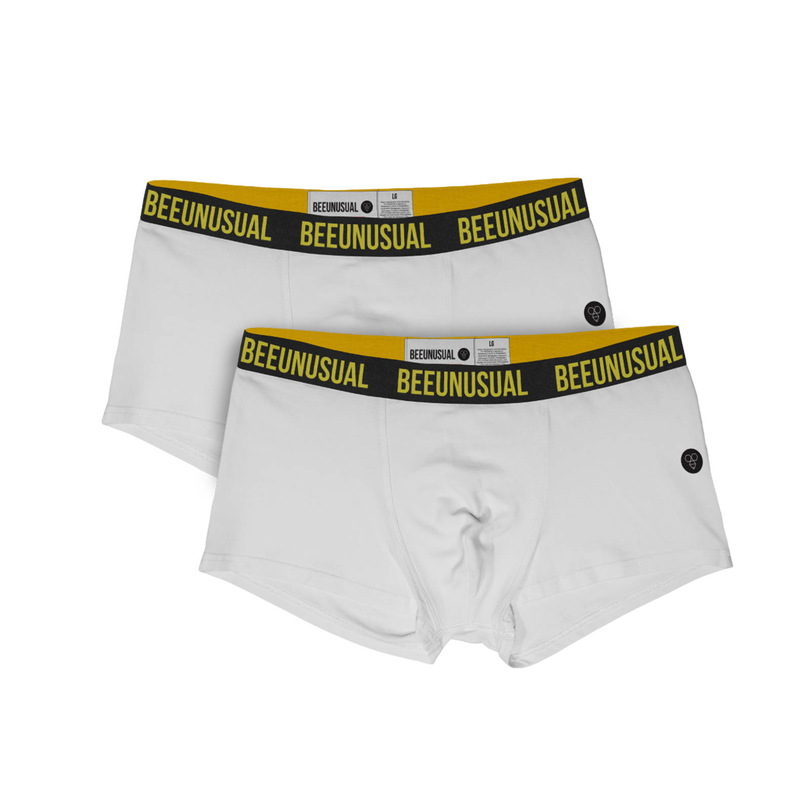 Bee Unusual Bee Unusual - BEE UNUSUAL BOXER TRUNK 2PK WHT - WHITE