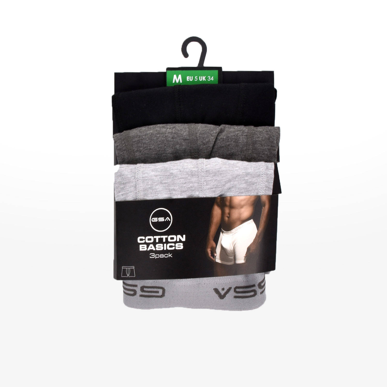 Gsa - MEN'S BOXER 3 PACK GSA - ΓΚΡΙ/ΜΑΥΡΟ/ΑΝΘΡΑΚΙ φωτογραφία