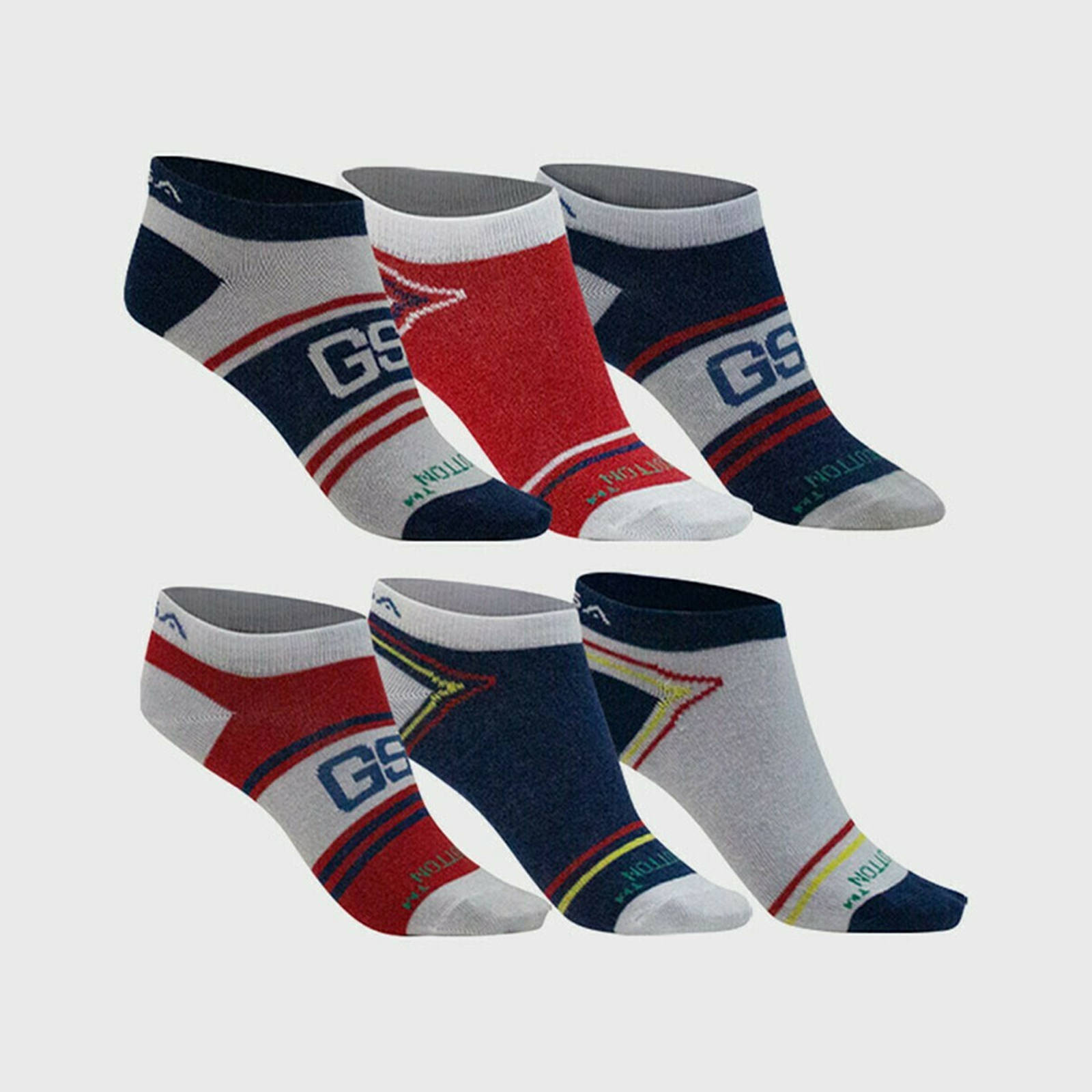 Gsa Gsa - KIDS LOW CUT ULTRA LIGHT 6 PACK - ASSORTED 50
