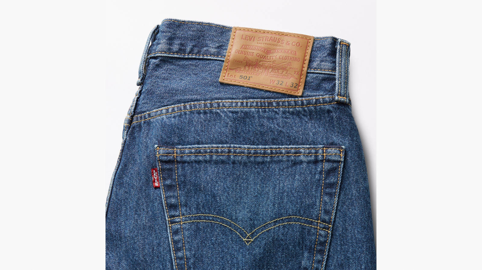 Levis - 501® LEVIS®ORIGINAL FIT MED INDIGO - FLAT FINISH - STONEWASH φωτογραφία