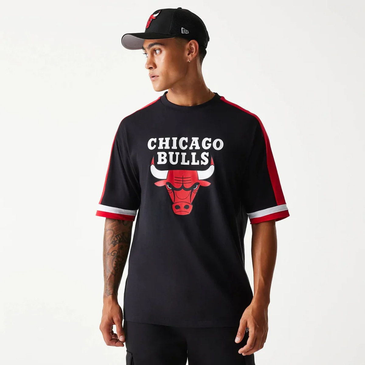 New era New era - Chicago Bulls NBA Panel Black Oversized T-Shirt - 001/0071