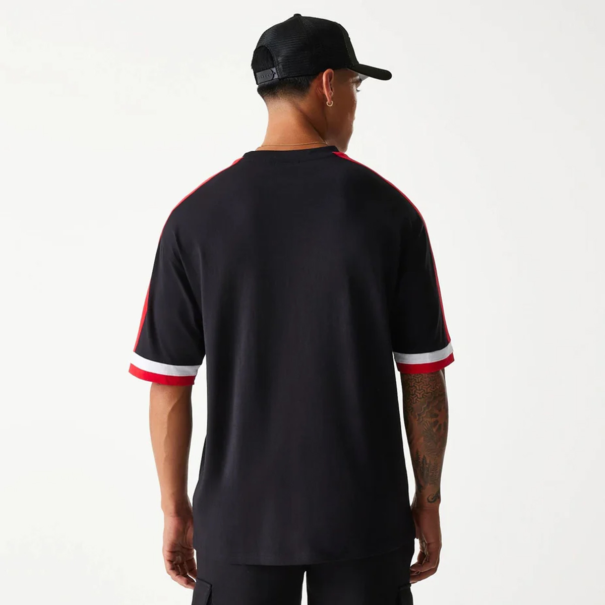 New era - Chicago Bulls NBA Panel Black Oversized T-Shirt - 001/0071 φωτογραφία