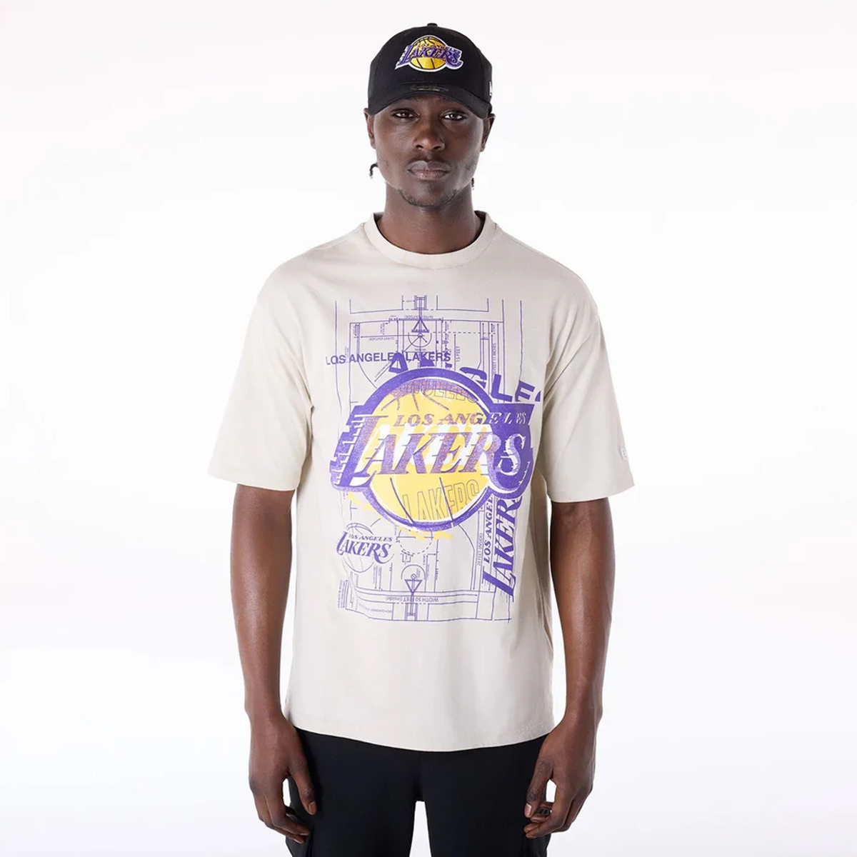 New era New era - LA Lakers NBA Graphic Cream T-Shirt - 270/00M6