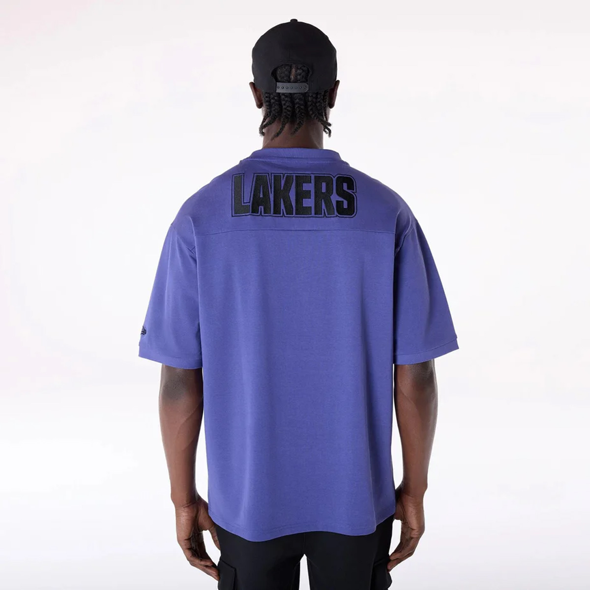 New era - LA Lakers NBA Wordmark Dark Blue Oversized T-Shirt - 401/0025 φωτογραφία