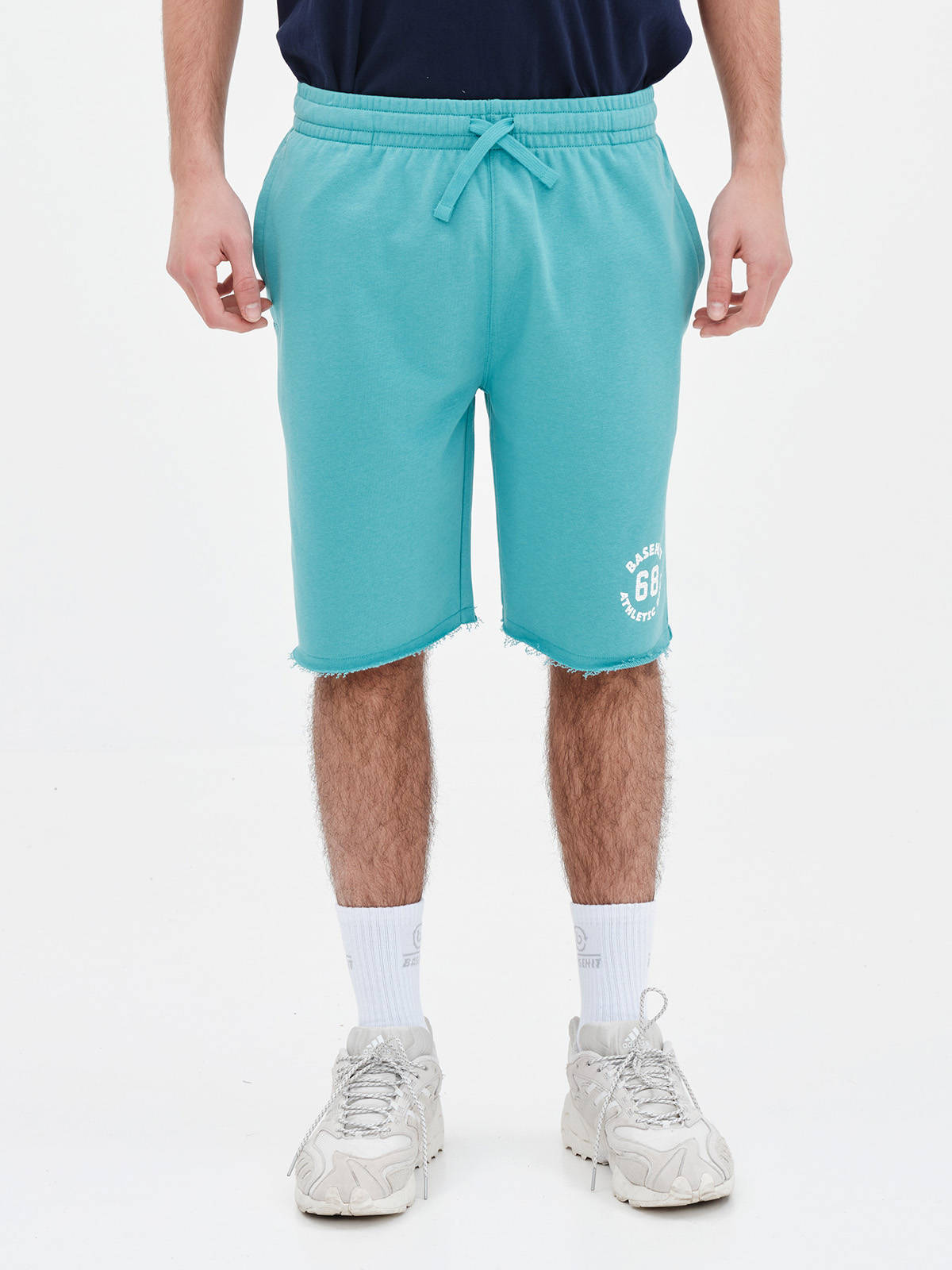 Basehit Basehit - MEN'S SWEAT SHORTS - D.AQUA