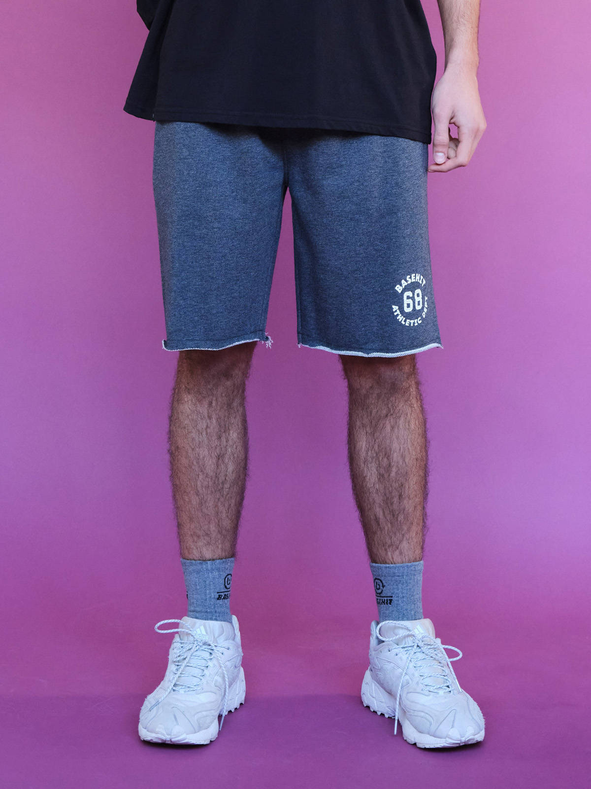 Basehit Basehit - MEN'S SWEAT SHORTS - D.GREY ML