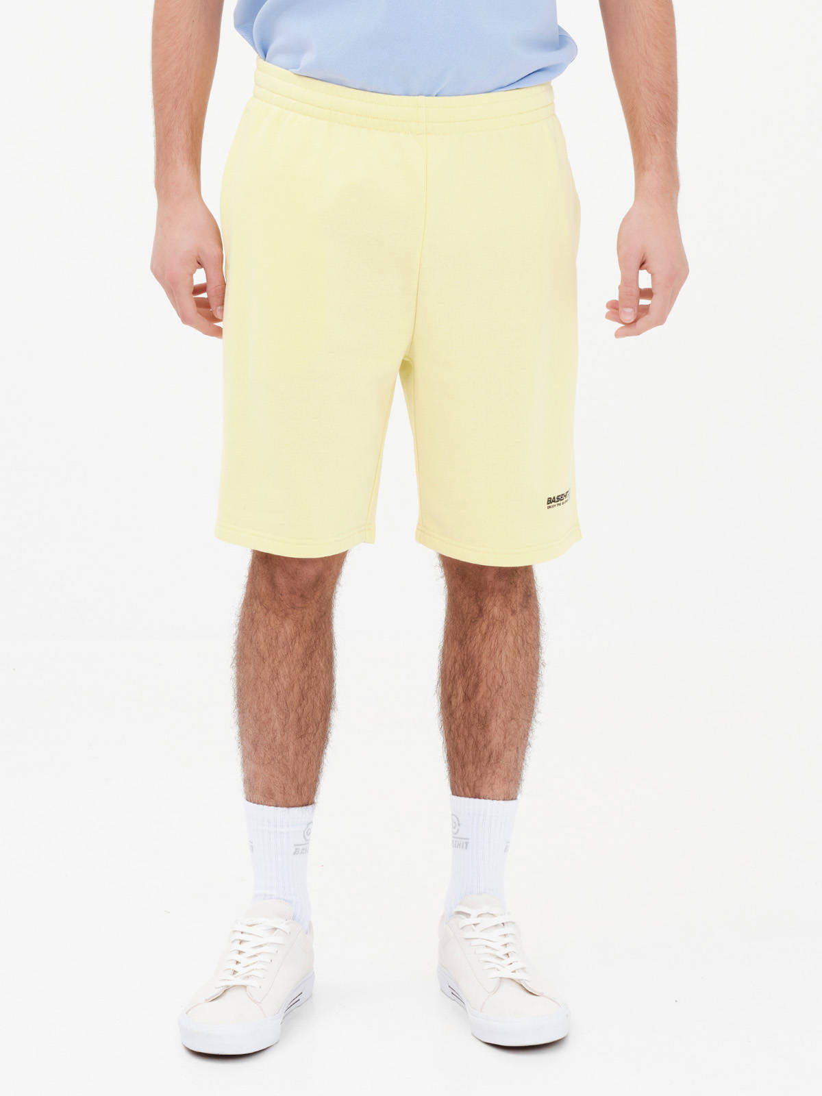 Basehit Basehit - MEN'S SWEAT SHORTS - LIME YELLOW