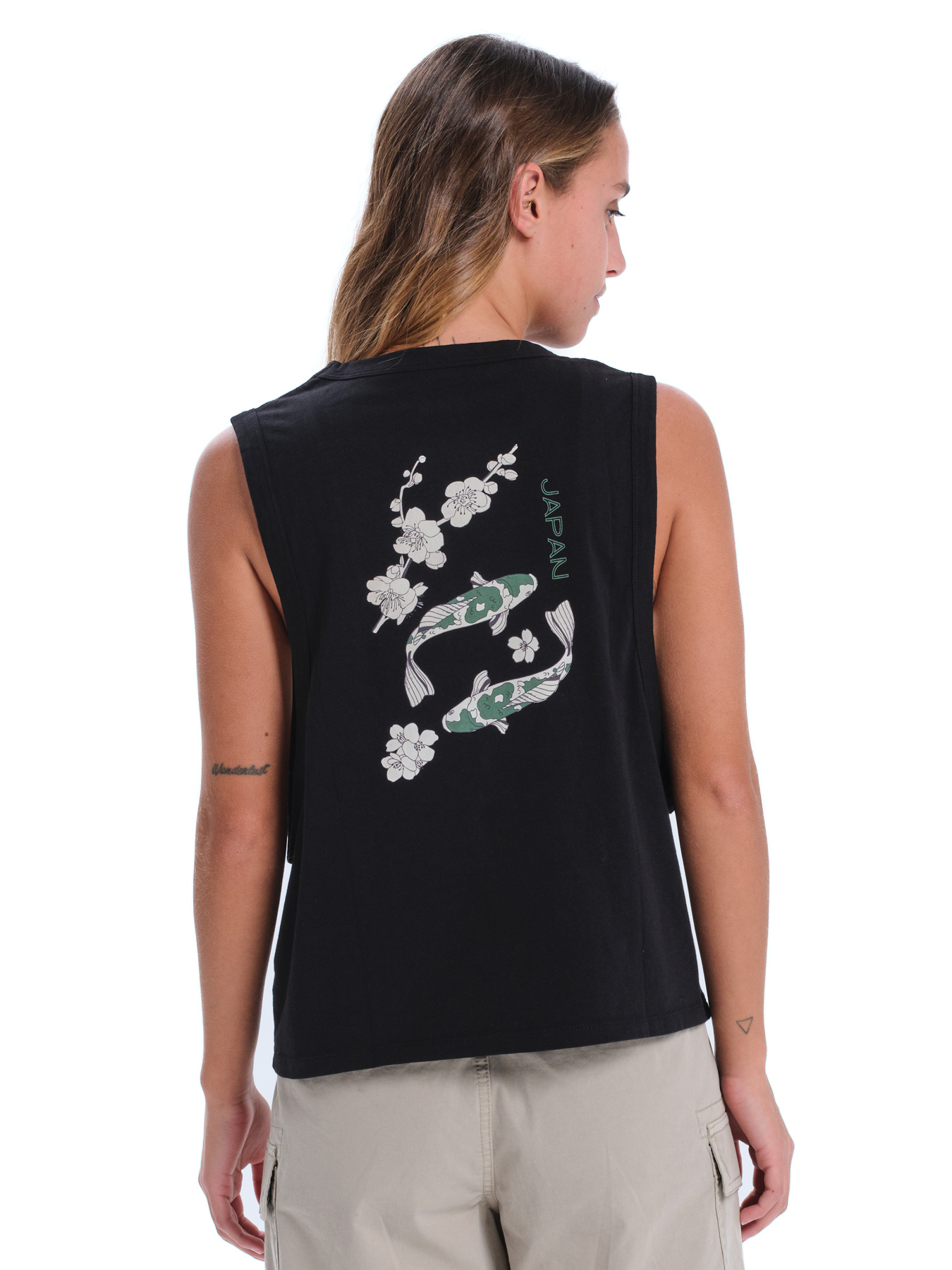 Emerson - EMERSON "JAPAN" ΓΥΝΑΙΚΕΙΟ ΑΜΑΝΙΚΟ CROP TOP - BLACK φωτογραφία