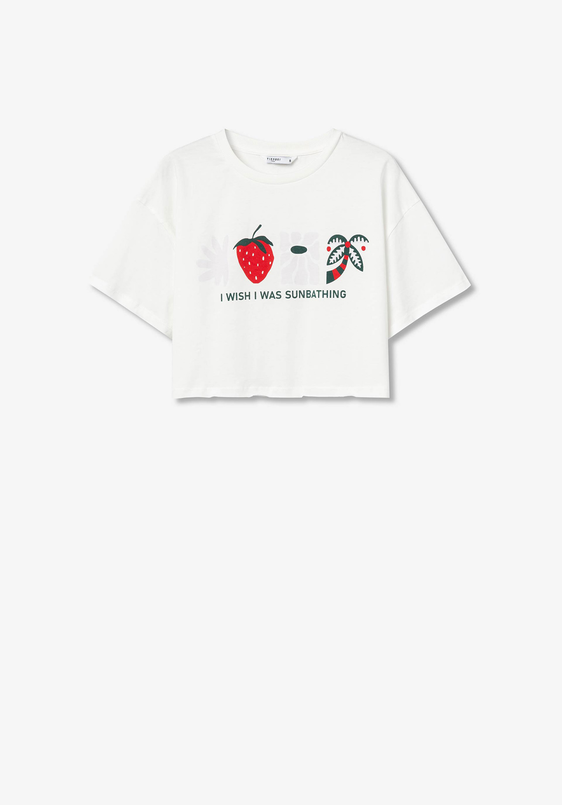 Tiffosi Tiffosi - SPEARS Cropped T-Shirt - 110 Star White