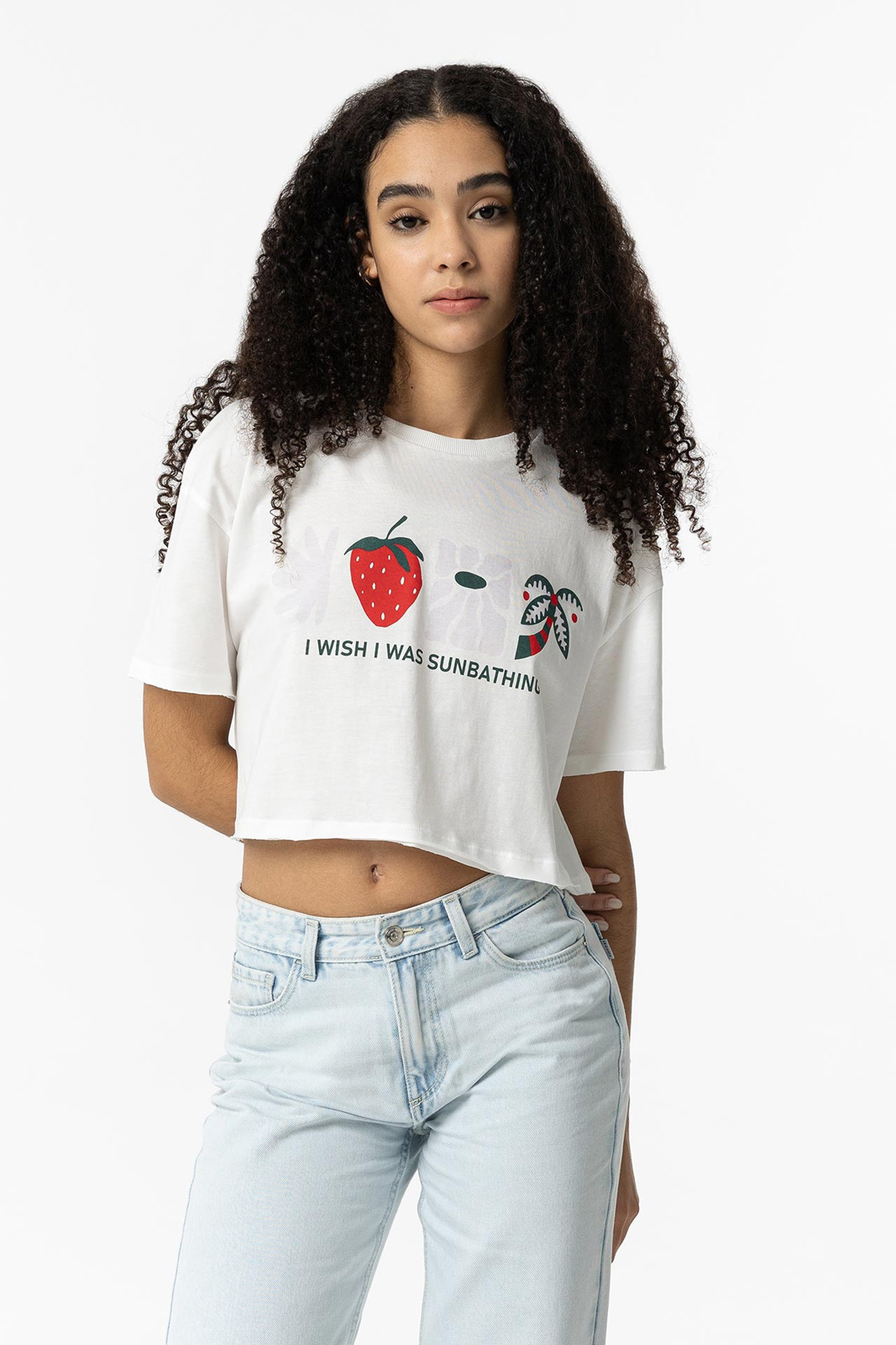 Tiffosi - SPEARS Cropped T-Shirt - 110 Star White φωτογραφία