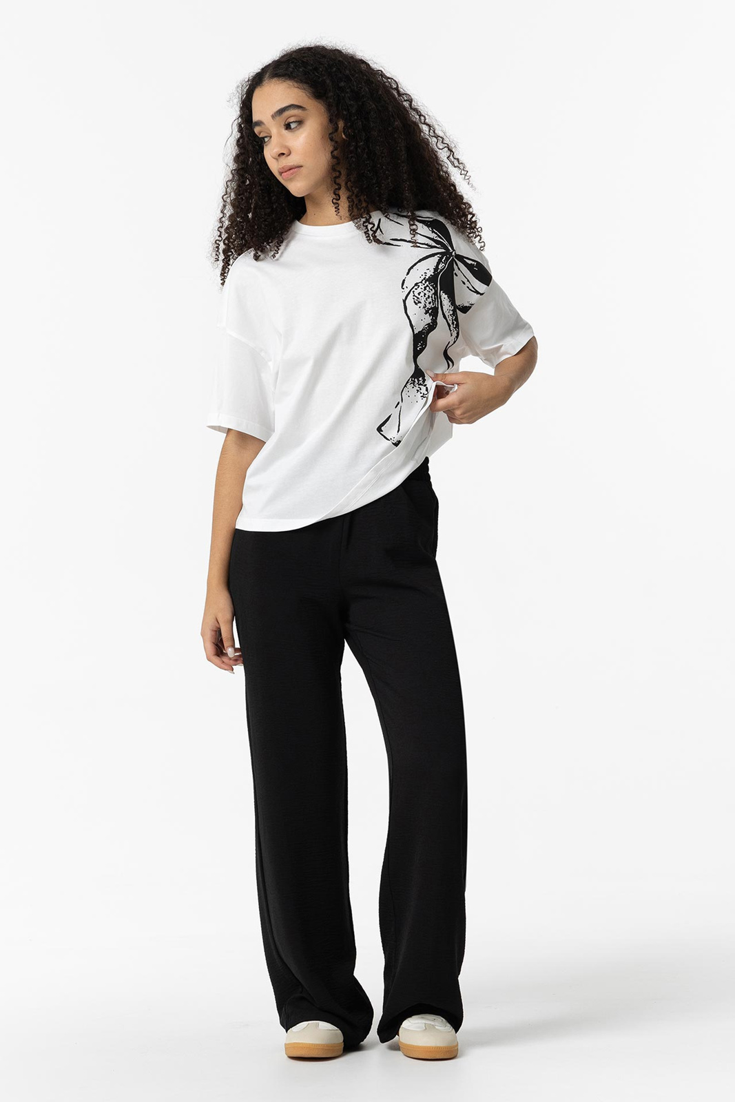 Tiffosi - Fluid pants - 000 Black φωτογραφία
