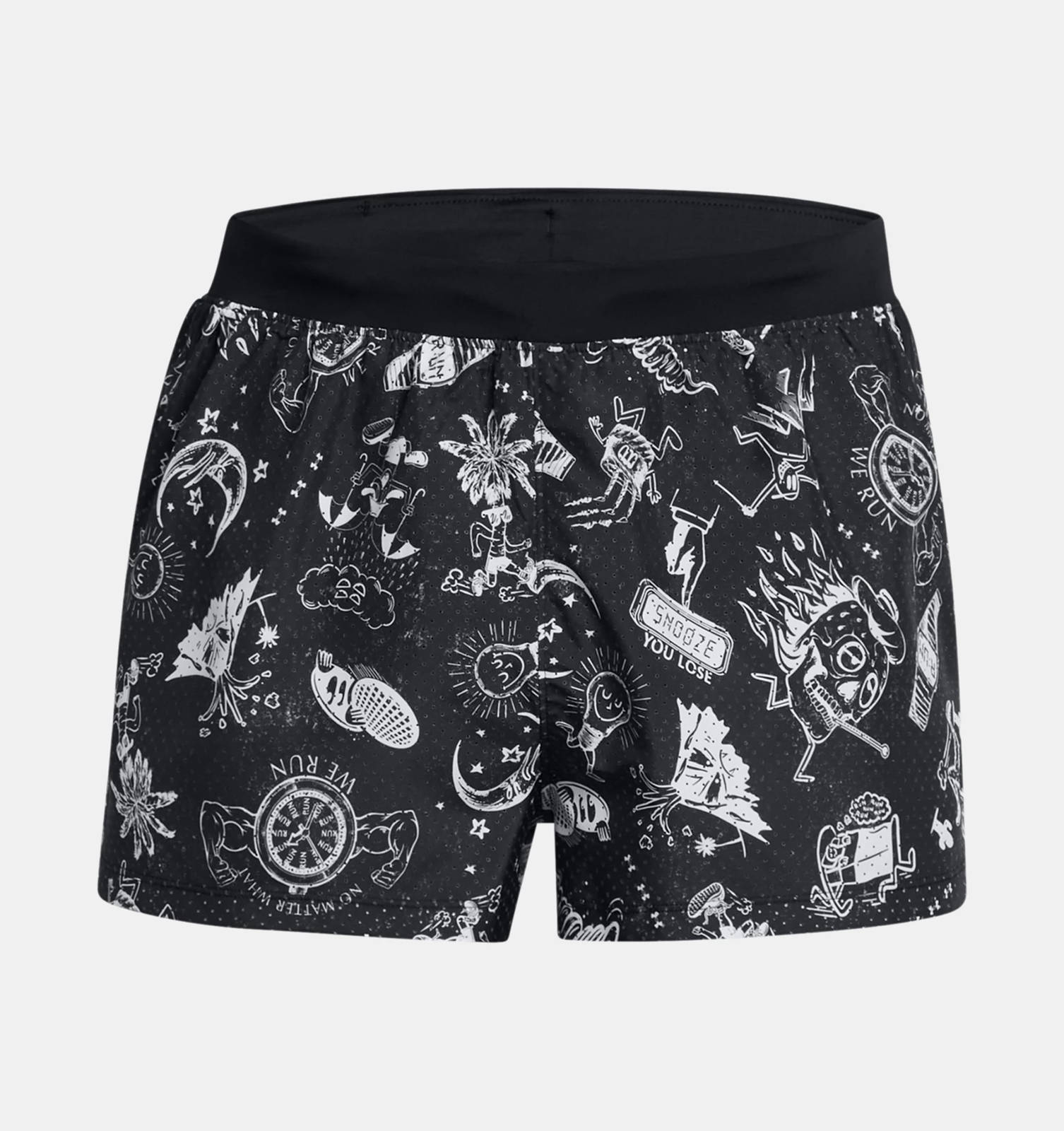 Under Armour Under Armour - 1383415 UA WE RUN SHORT - Black/Black/White