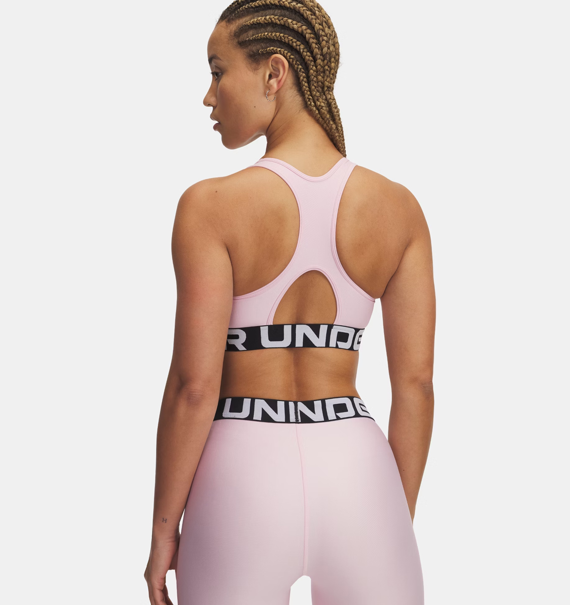 Under Armour - Γυναικείο Αθλητικό Μπουστάκι HeatGear® Armour Mid Branded - Prime Pink//White φωτογραφία