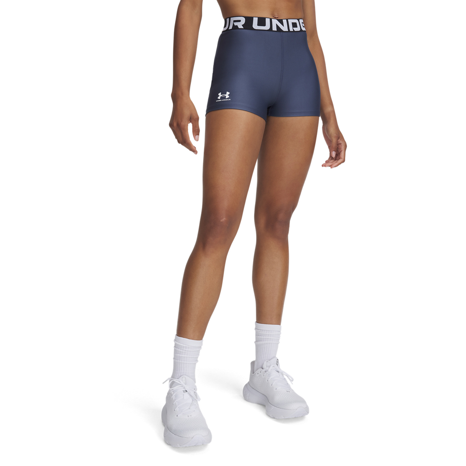  Under Armour - Γυναικείο Shorty HeatGear® - Downpour Gray//White 2025