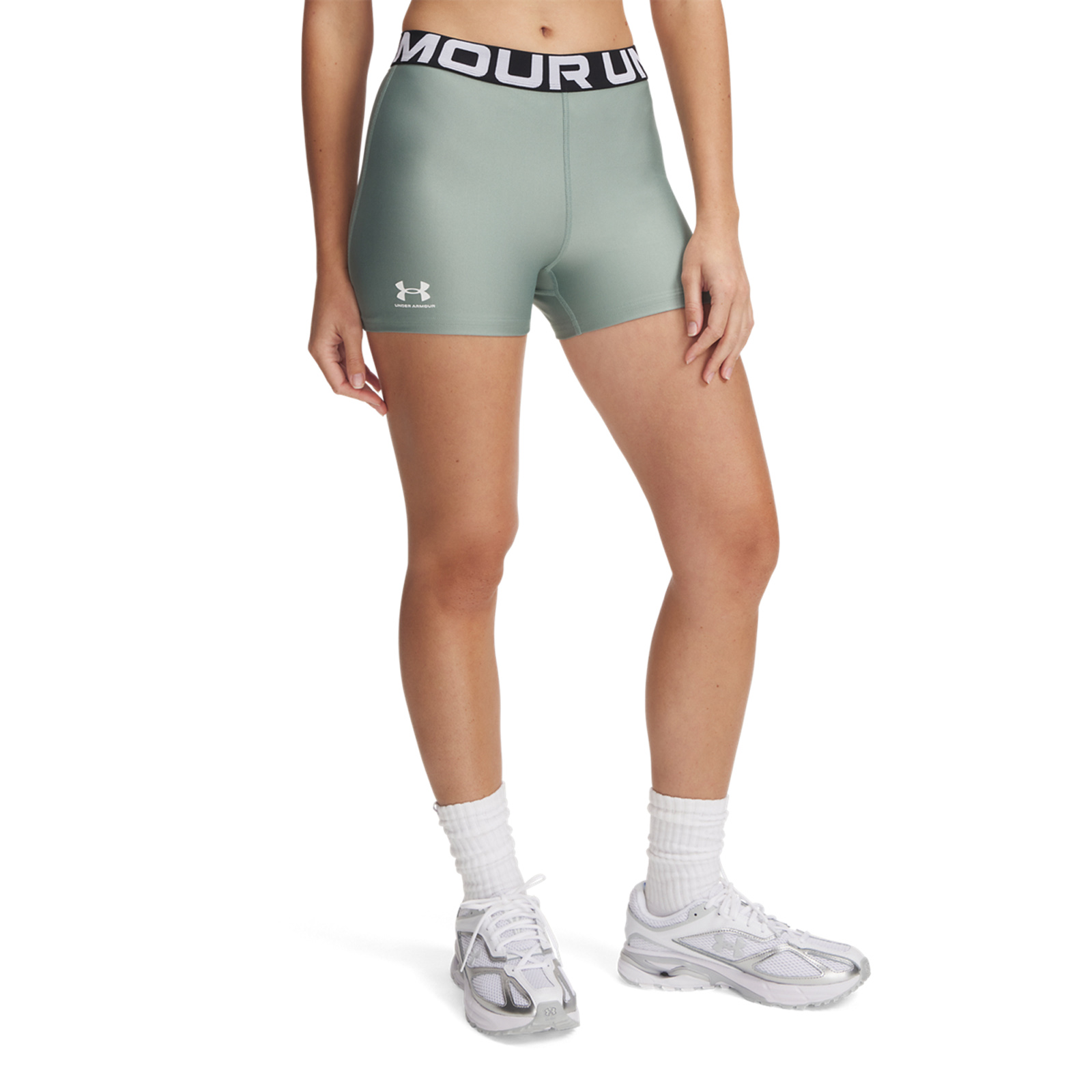  Under Armour - Γυναικείο Shorty HeatGear® - Silica Green//White 2025