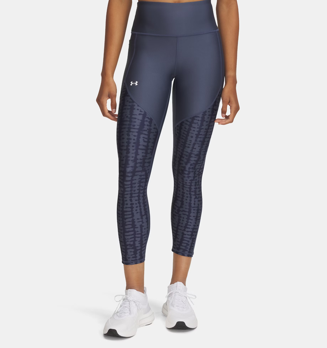  Under Armour - Γυναικείο Ankle Κολάν Printed Panel UA Tech™ - Downpour Gray/Midnight Navy/White 2025