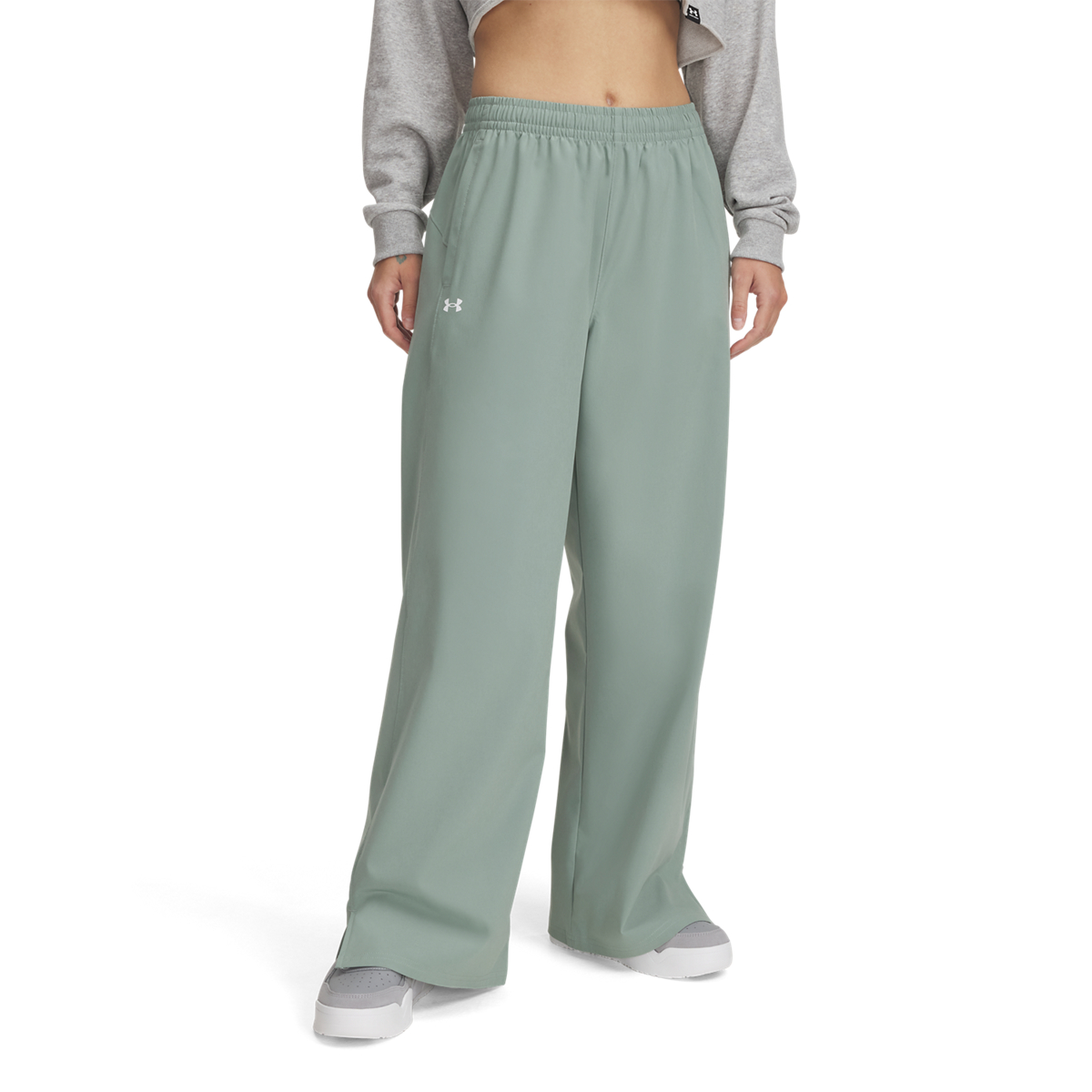 Under Armour Under Armour - 1386453 ARMOURSPORT WIDE LEG PANT - Silica Green//White