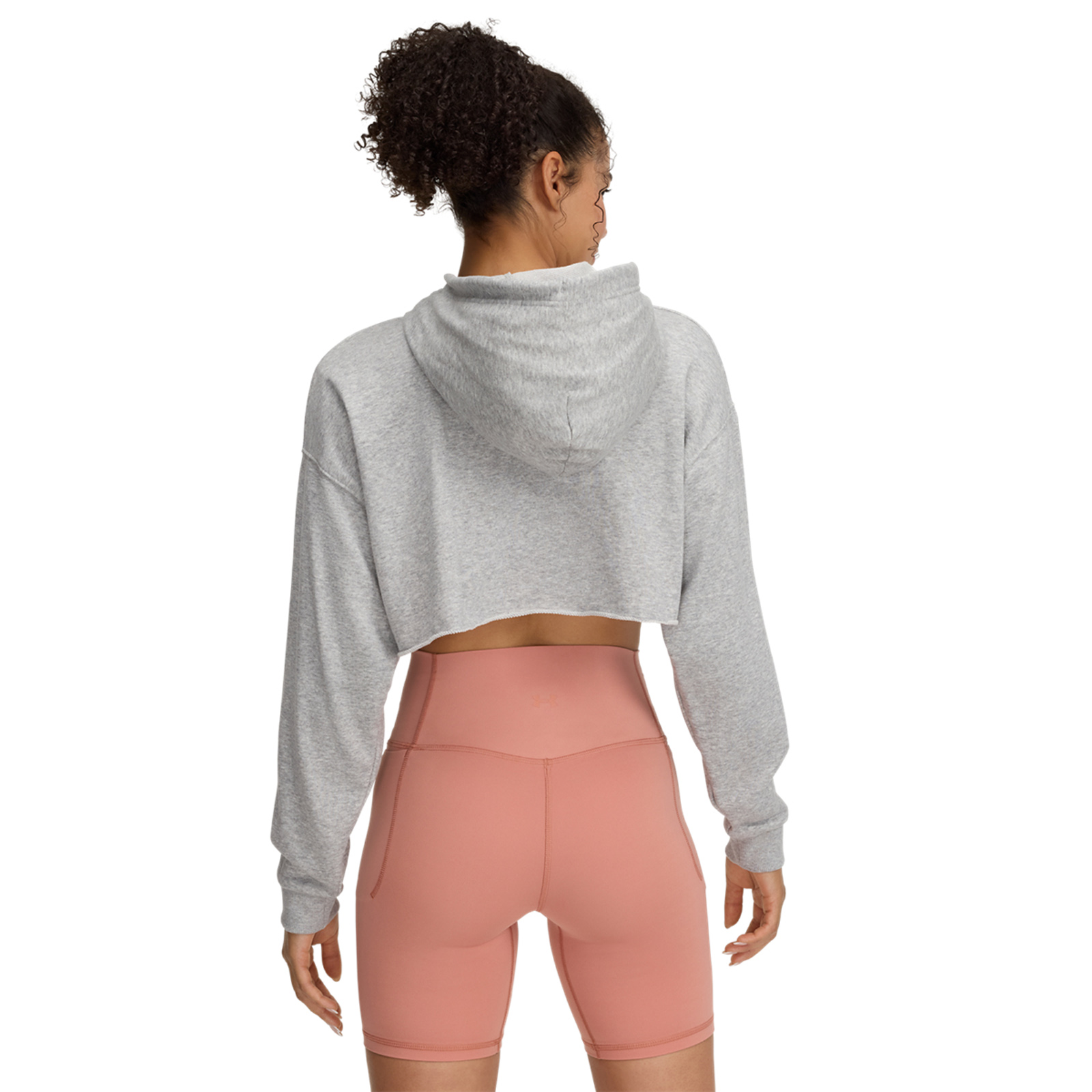 Under Armour - 1389640 UA ICON TERRY CROP HOODIE - Mod Gray//White φωτογραφία