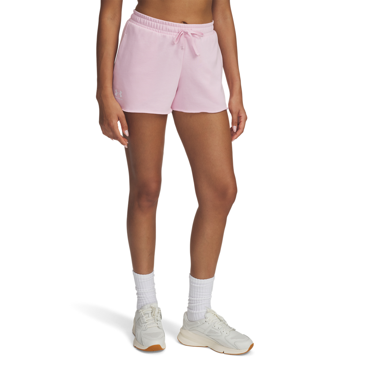  Under Armour - 1389657 UA RIVAL TERRY SHORT - Prime Pink//White 2025