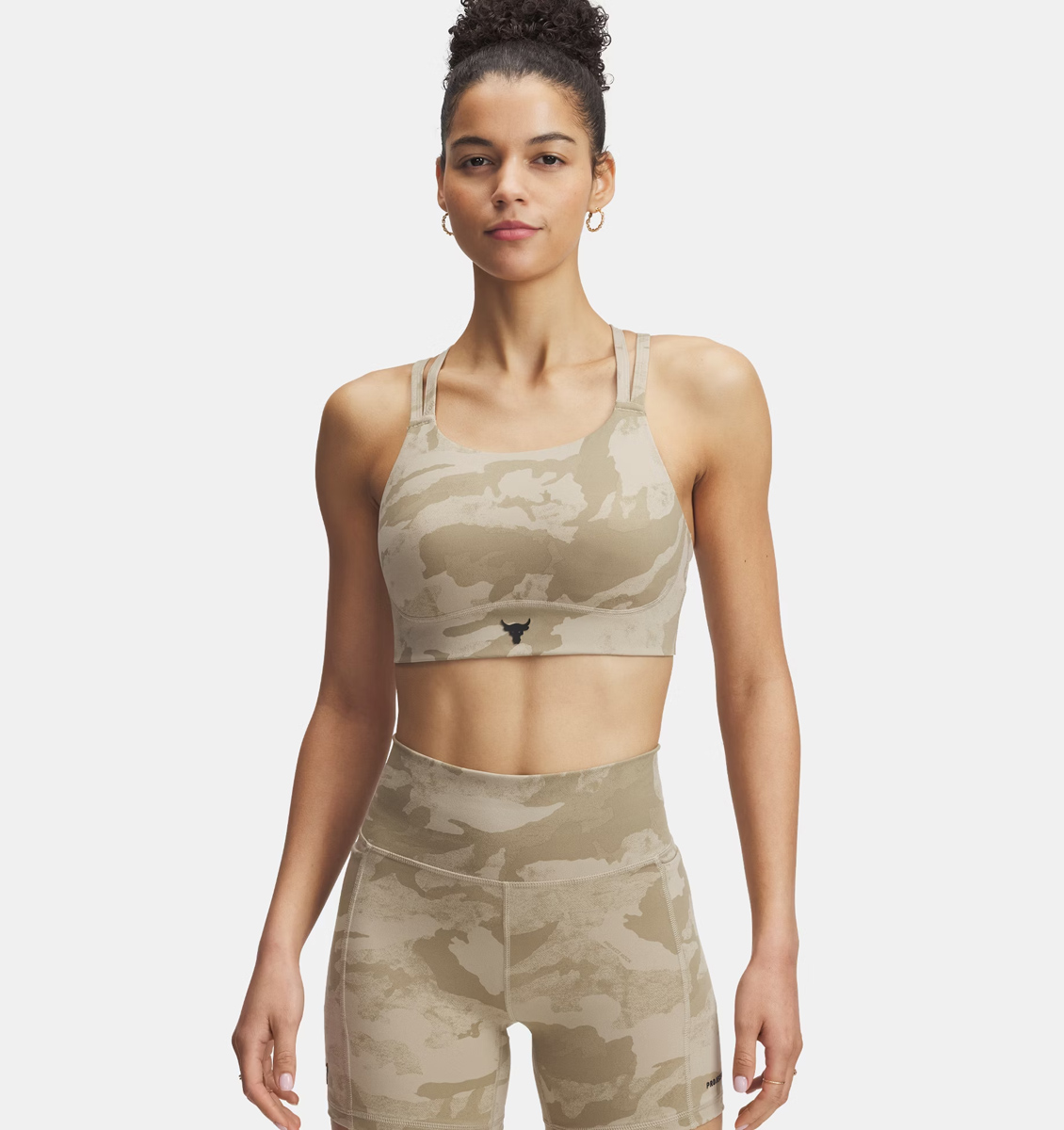Under Armour Under Armour - 1389707 PROJECT ROCK BRALETTE - City Khaki//Black