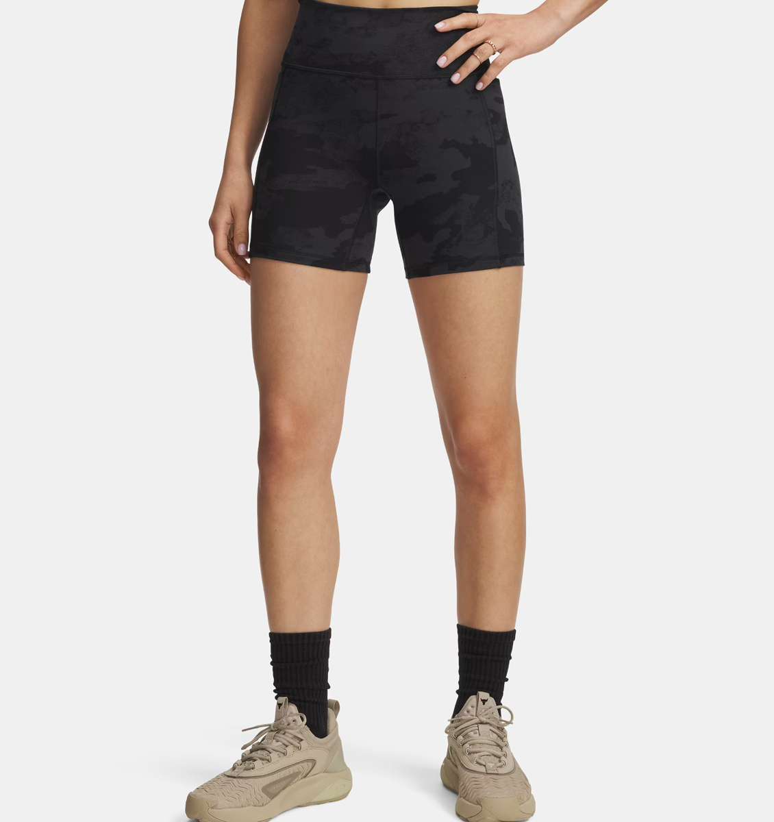  Under Armour - 1389712 PROJECT ROCK MIDDY SHORT - Black//Black 2025