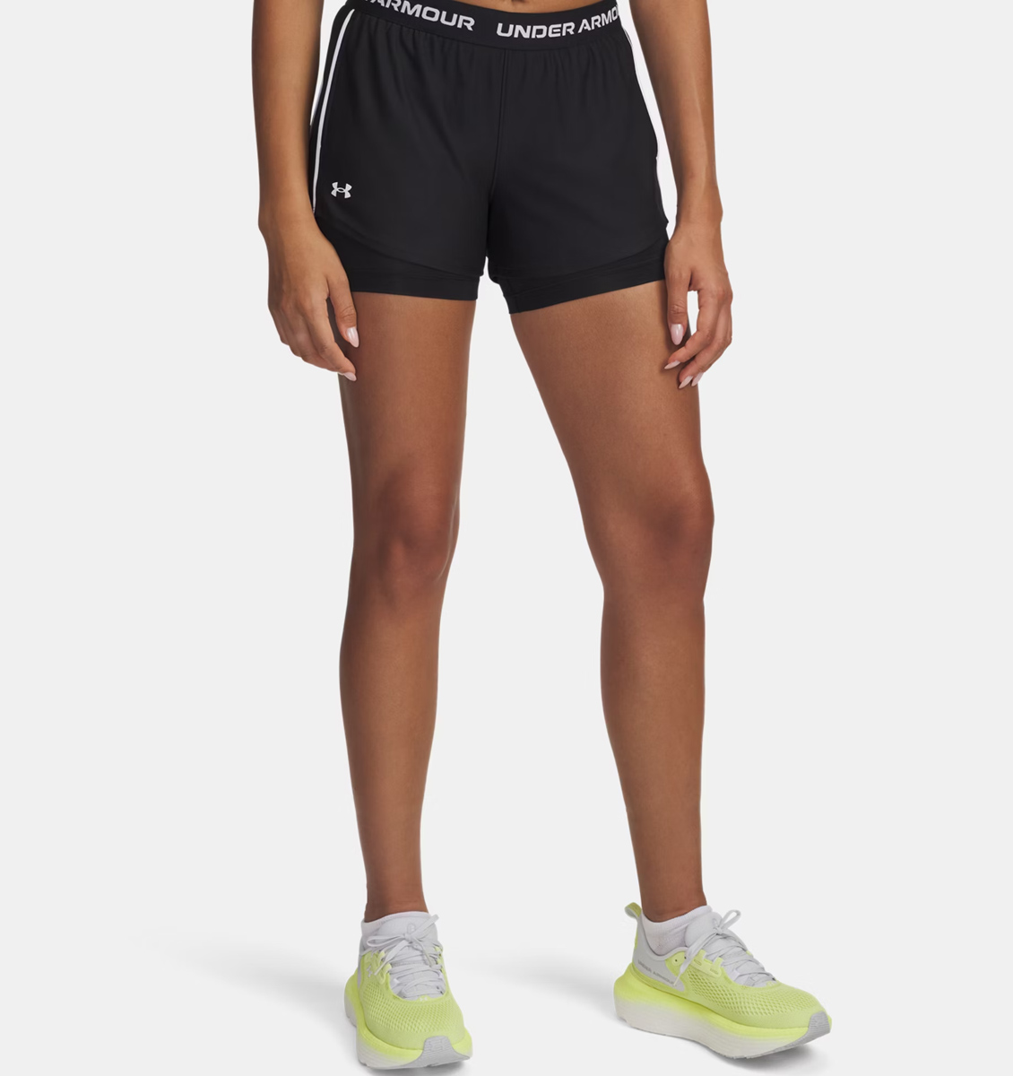  Under Armour - 1389895 TECH PLAY UP 2IN1 SHORTS - Black/Black/White 2025