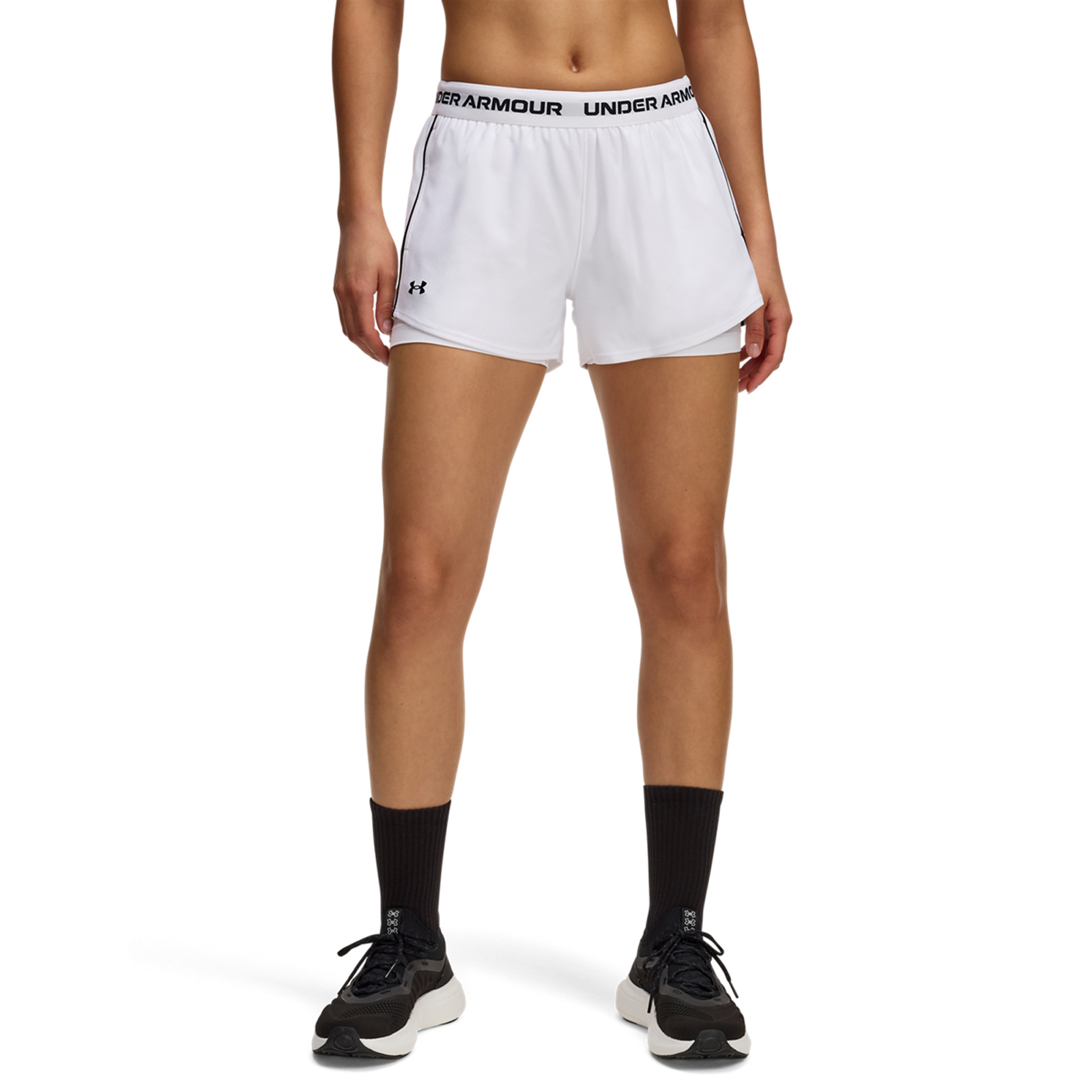  Under Armour - 1389895 TECH PLAY UP 2IN1 SHORTS - White/White/Black 2025