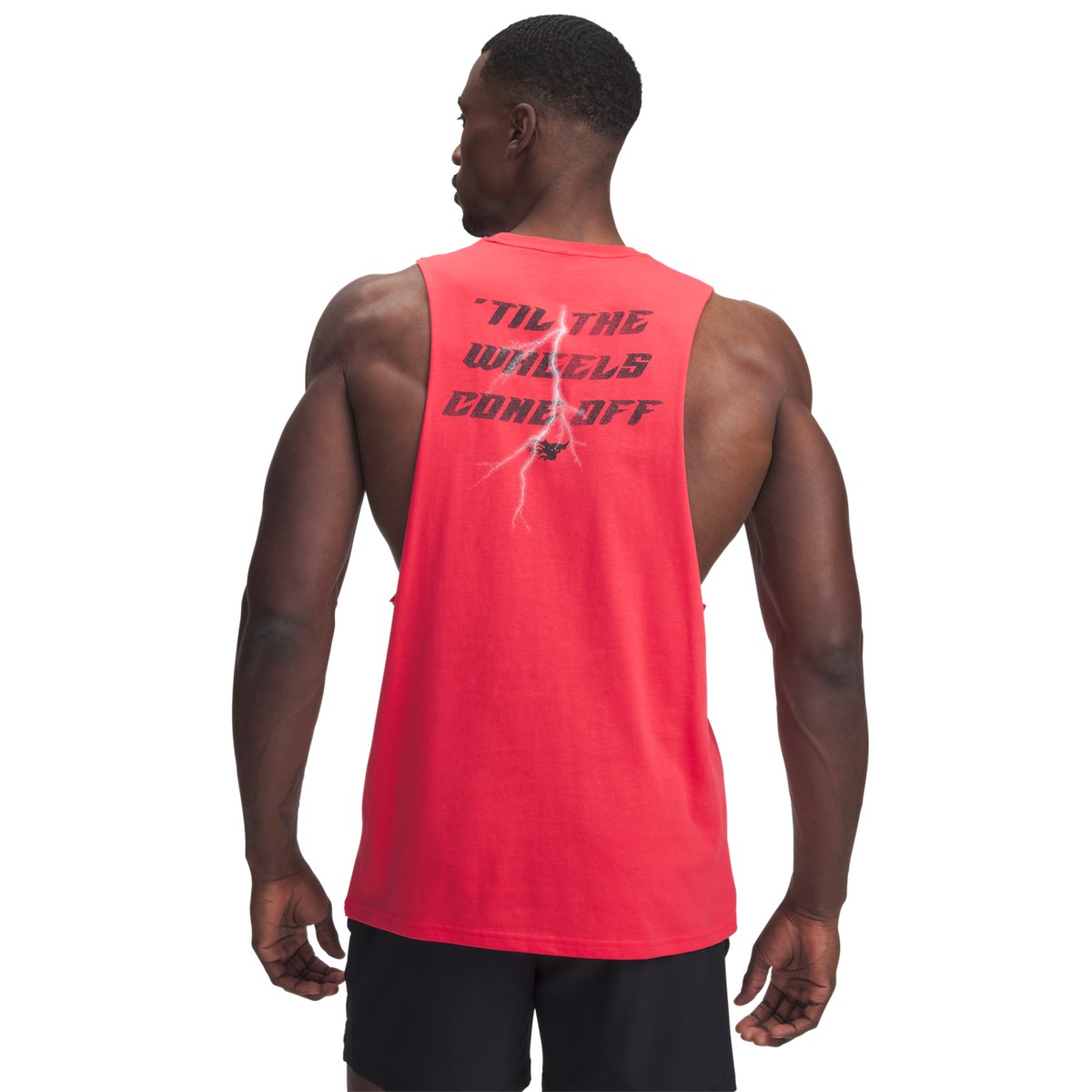 Under Armour - 1389949 PROJECT ROCK TANK - Lava Red//White φωτογραφία