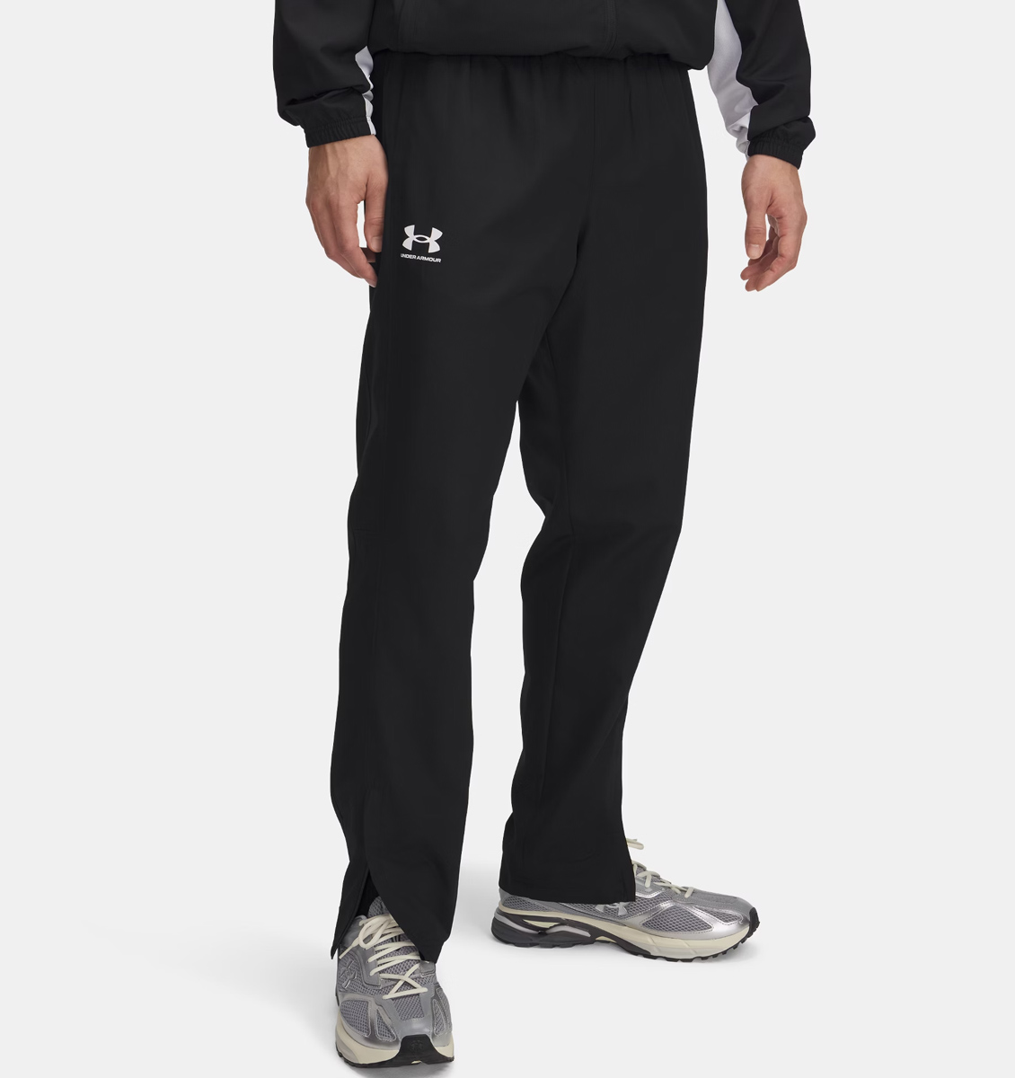 Under Armour Under Armour - 1390150 UA RIVAL WVN WINDBREAKER PNT - Black/Black/White