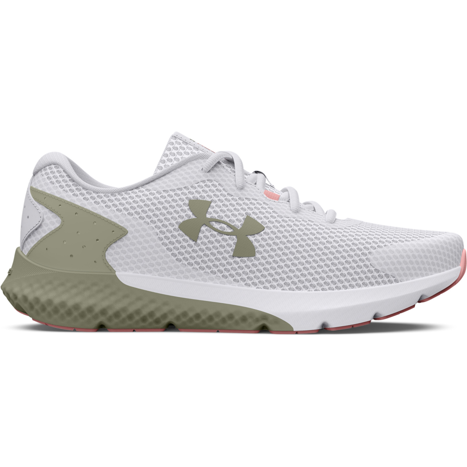 Under Armour - Women's UA Charged Rogue 3 Running Shoes - White/Grove Green/Grove Green Γυναικεία > Παπούτσια > Αθλητικά > Παπούτσι Low Cut