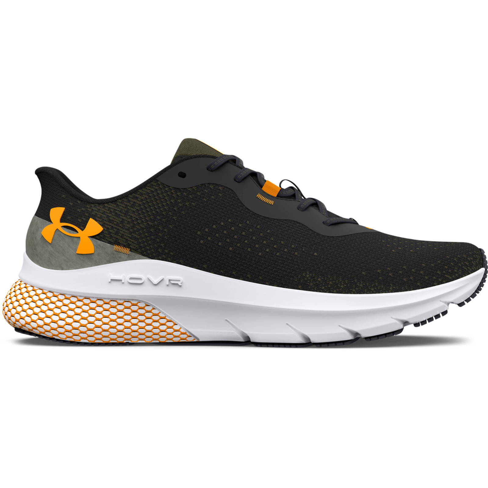Under Armour – Men’s UA HOVR™ Turbulence 2 Running Shoes – Black/Marine OD Green/Formula Orange