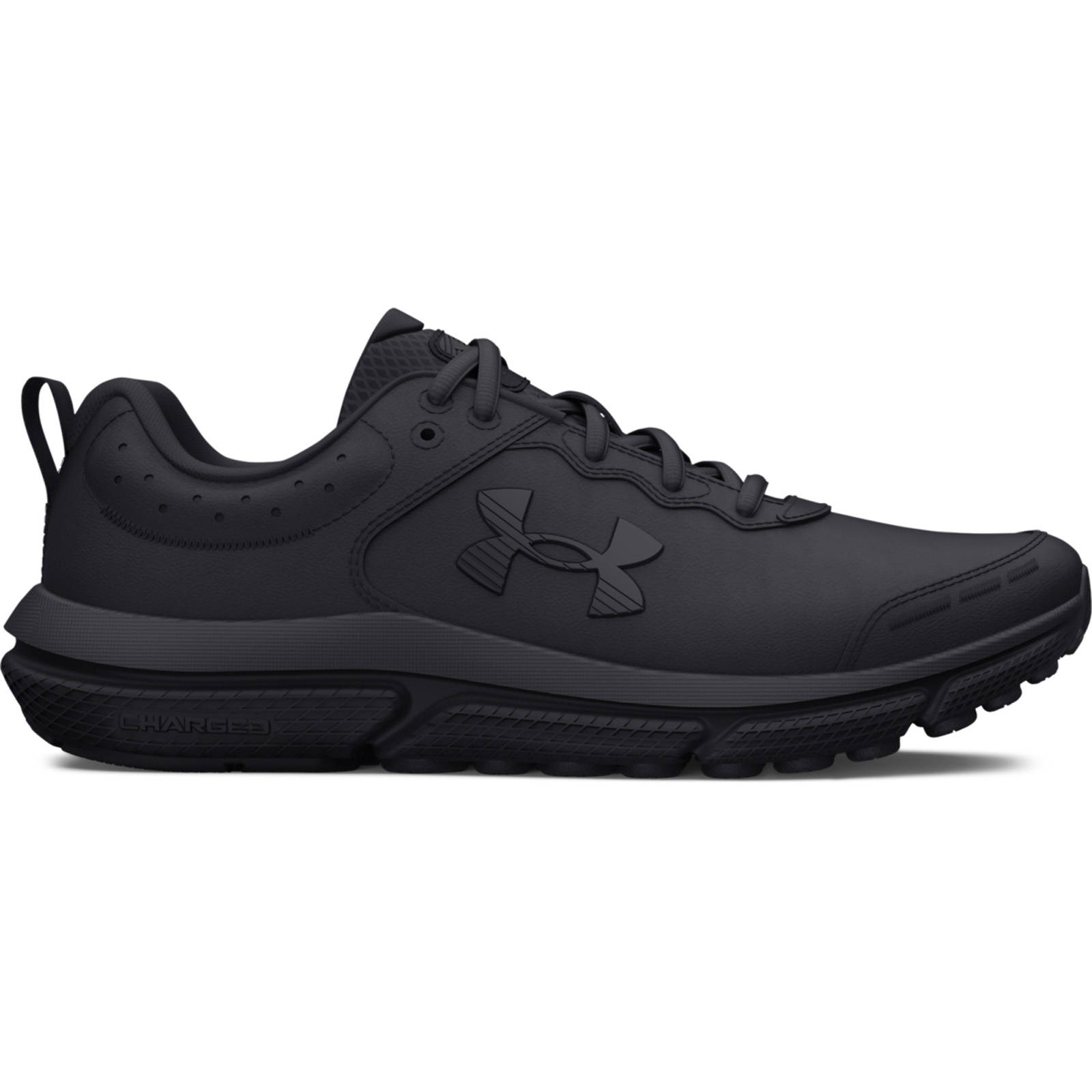 Under Armour - Boys' Grade School UA Assert 10 Uniform Synthetic Running Shoes - Black/Black/Black