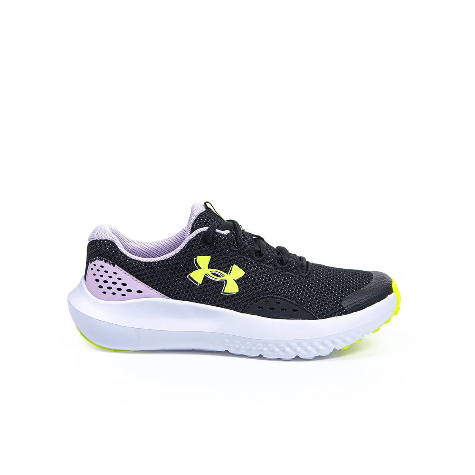 Under Armour - Παπούτσια Running Κοριτσιών UA Surge 4 - Black/Purple Ace/High Vis Yellow Παιδικά > Παπούτσια > Αθλητικά > Παπούτσι Low Cut