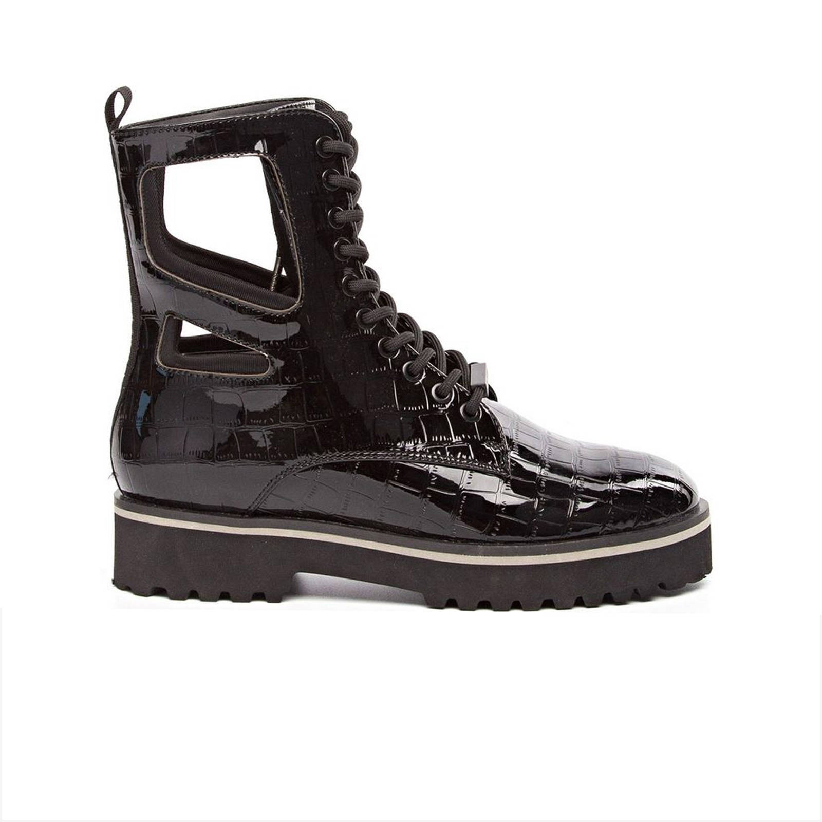 Kendall and Kylie – K&K SHOES LANGMORE CROCO-78534 * BLK/BLK – BLK/BLK