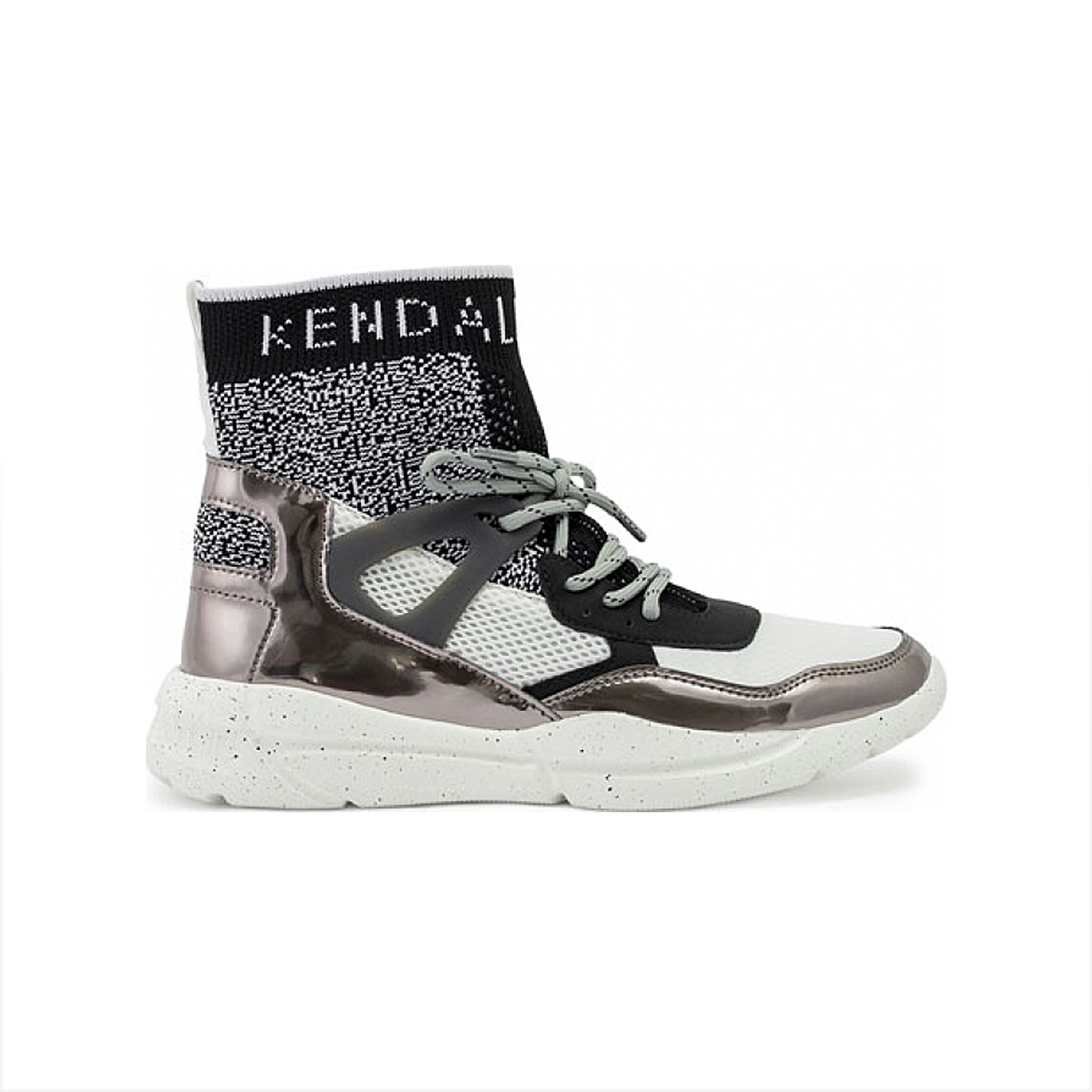 Kendall and Kylie - K&K SHOES KKNORTH-I 74117 PEWTER-BLACK-WHITE - TYPE Γυναικεία > Παπούτσια > Sneaker > Παπούτσι Low Cut