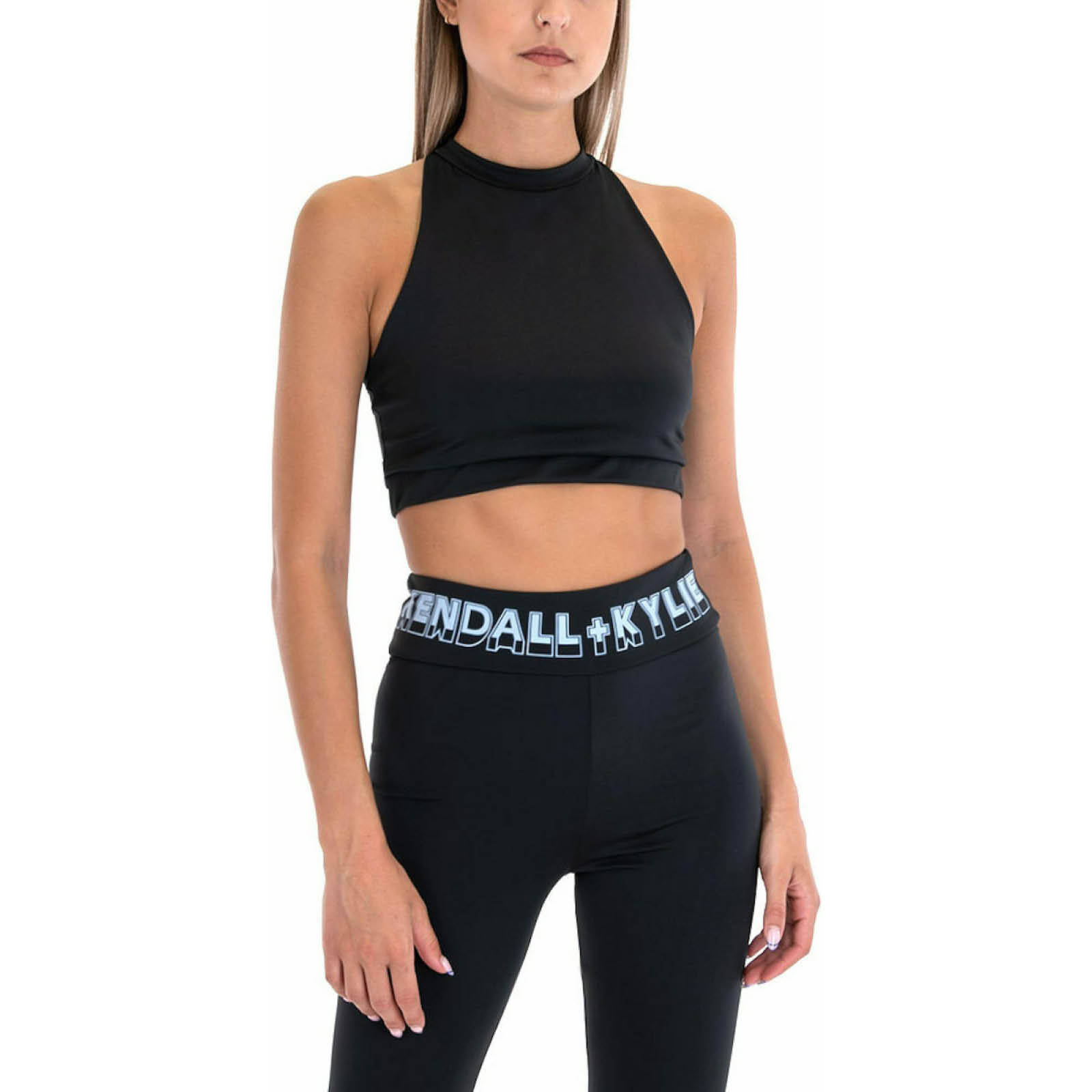  Kendall and Kylie - K&K W ACTIVE HIGH CUT TOP * KKW351616 - BLACK 2025