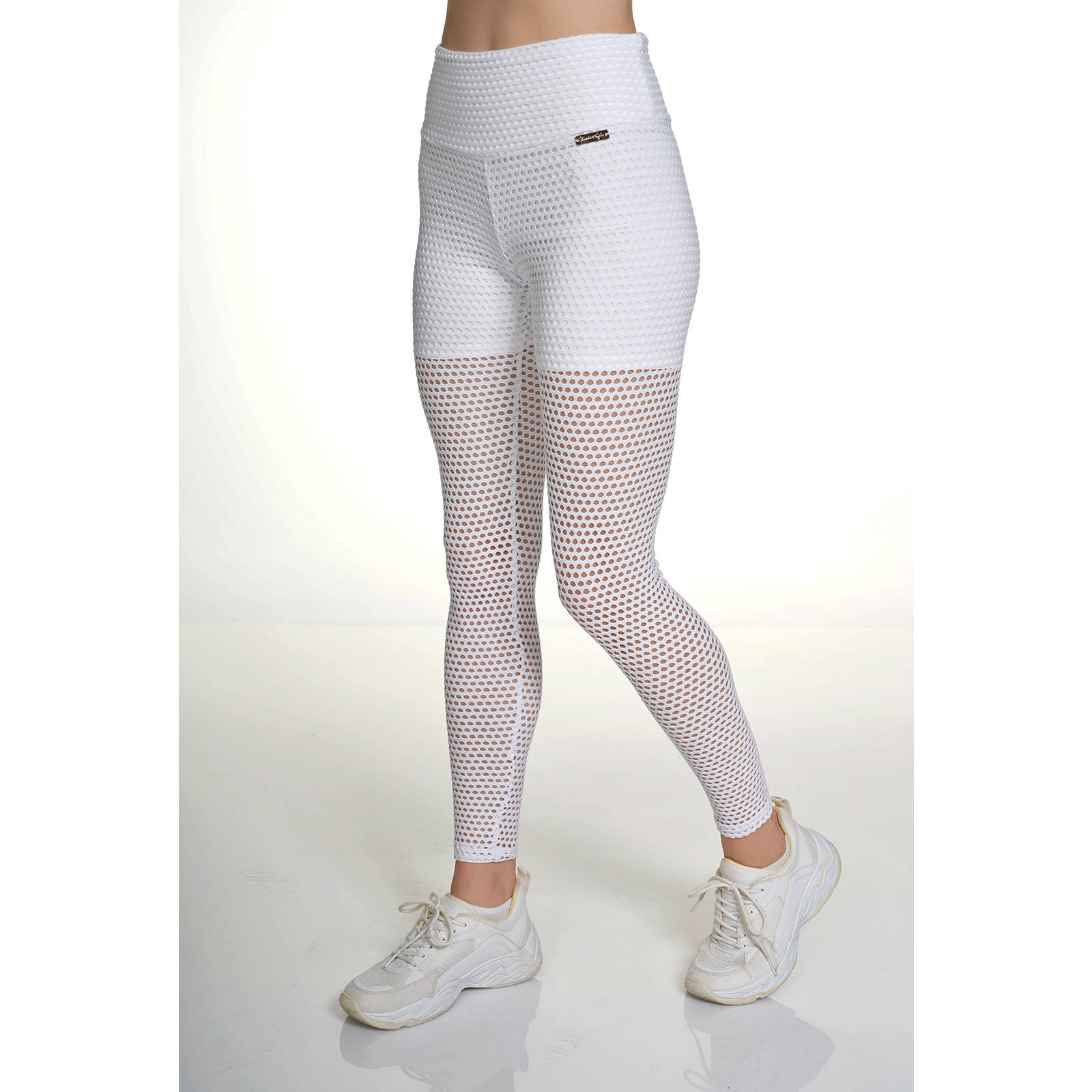 Kendall and Kylie Kendall and Kylie - K&K W MESH NET LEGGINGS * KKW3811723 - OFF-WHITE