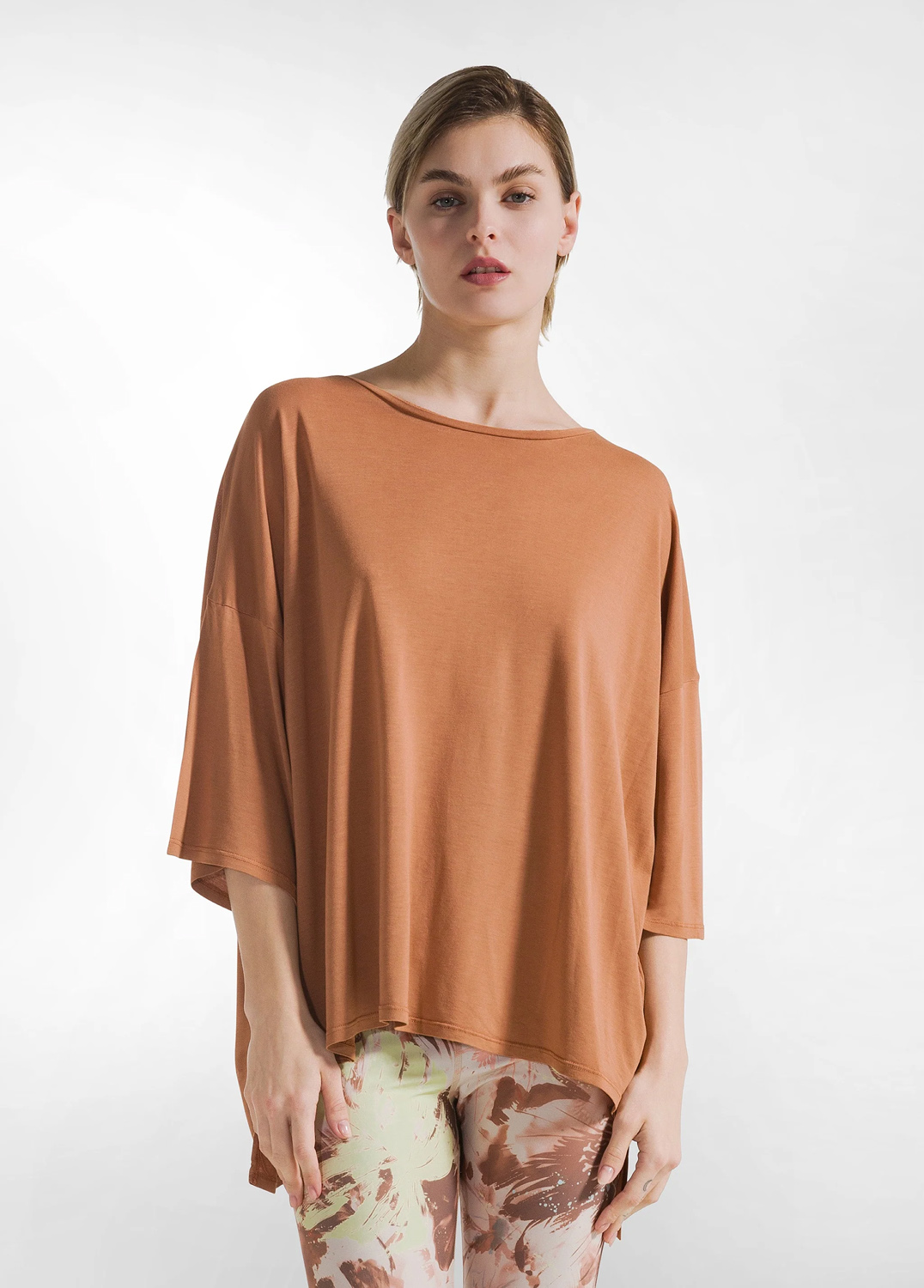 Deha Deha - T-SHIRT OVERSIZE - AMBER BROWN