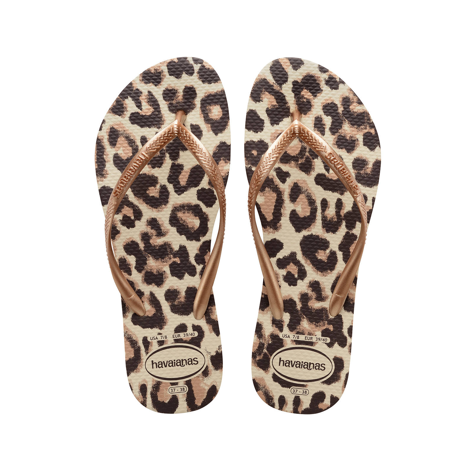 Havaianas – SLIM ANIMALS – BEIGE/ROSE GOLD/DARK BROWN