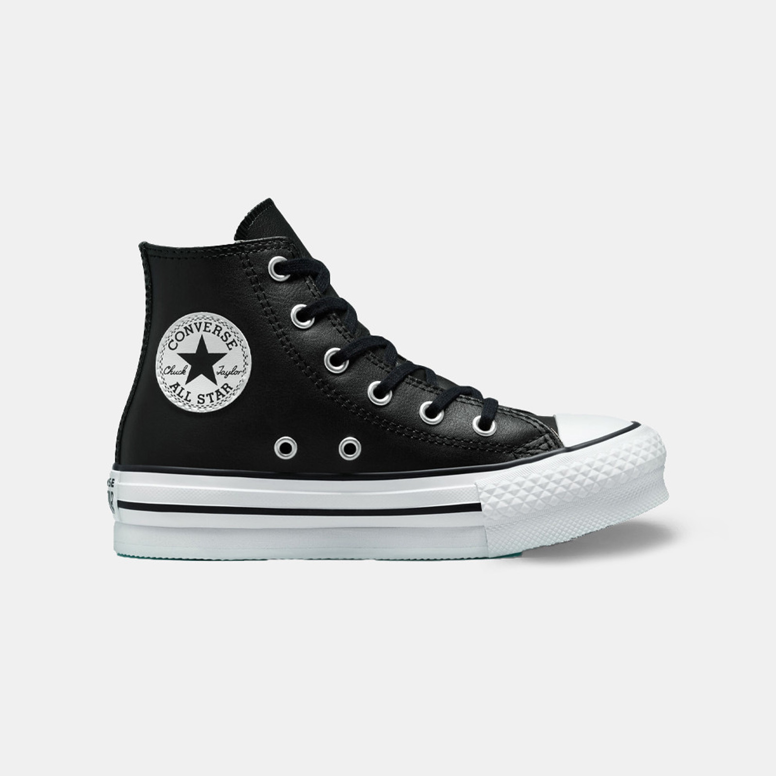 Converse - CHUCK TAYLOR ALL STAR EVA LIFT LEATHER - 001-BLACK/NATURAL IVORY/WHITE Παιδικά > Παπούτσια > Sneaker > Μποτάκι High Cut