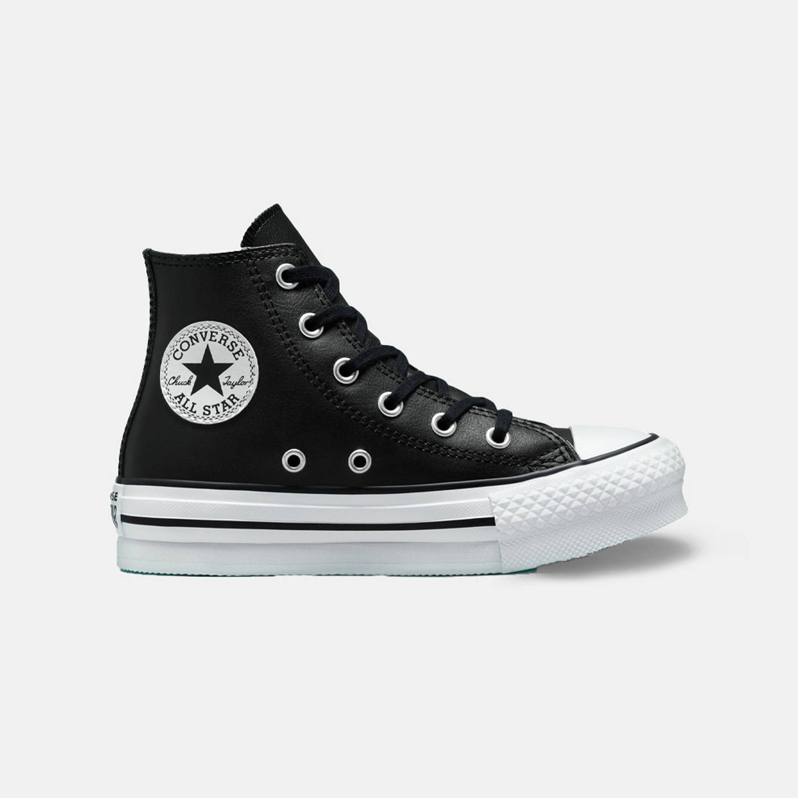 Converse – CHUCK TAYLOR ALL STAR EVA LIFT LEATHER – 001-BLACK/NATURAL IVORY/WHITE