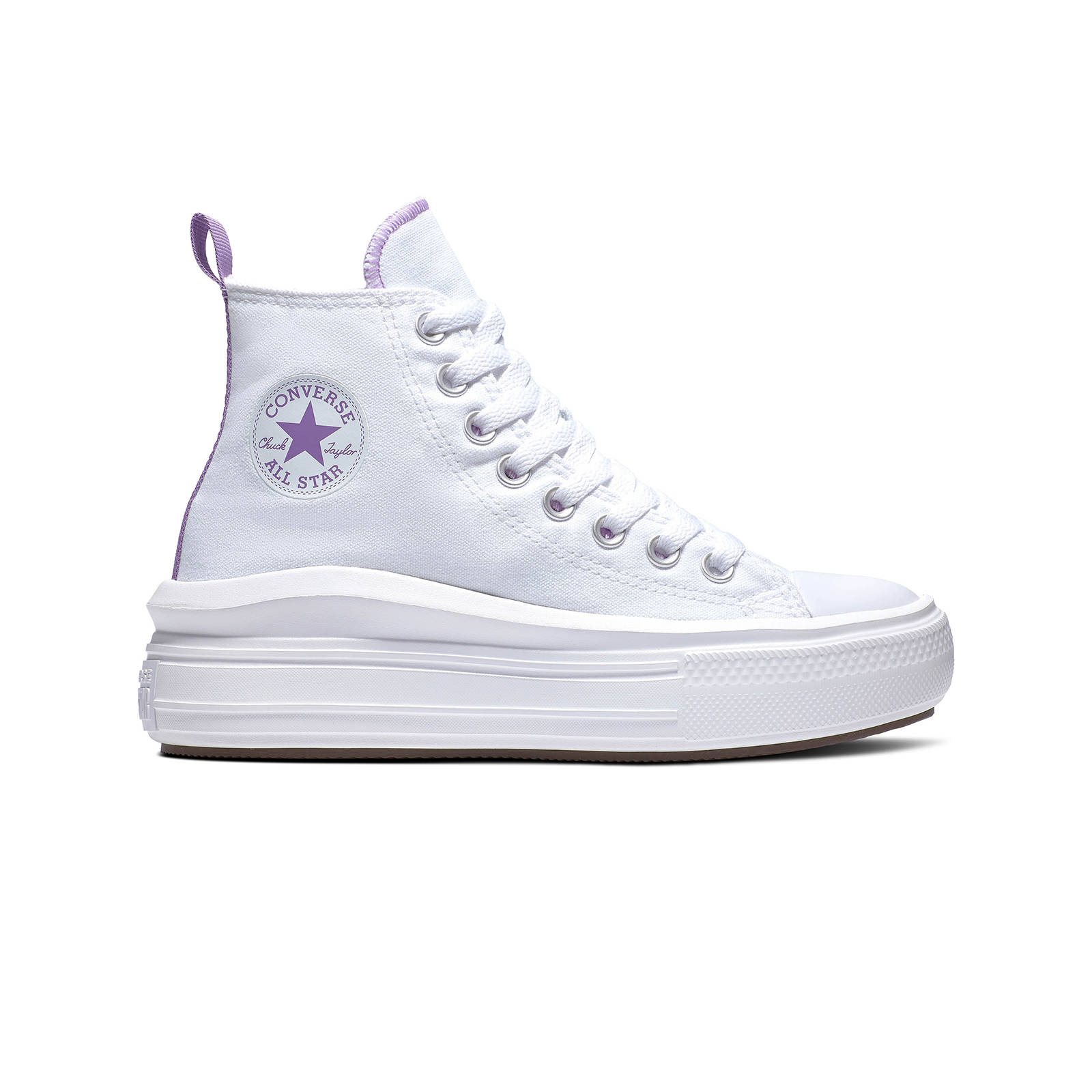 Παιδικά > Παπούτσια > Sneaker > Μποτάκι High Cut Converse - CHUCK TAYLOR ALL STAR MOVE PLATFORM - 102-WHITE/PIXEL PURPLE/WHITE