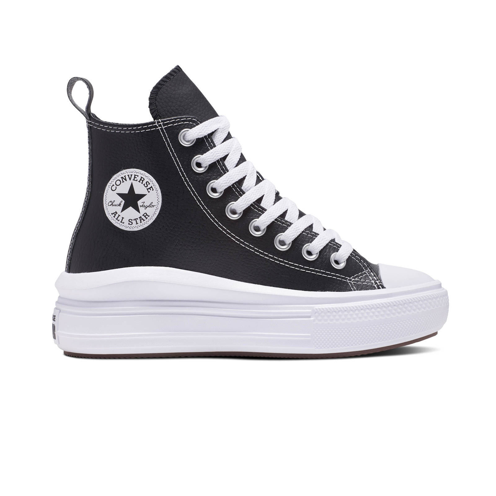 Converse – CHUCK TAYLOR ALL STAR MOVE PLATFORM LEATHER – 001-BLACK/BLACK/WHITE