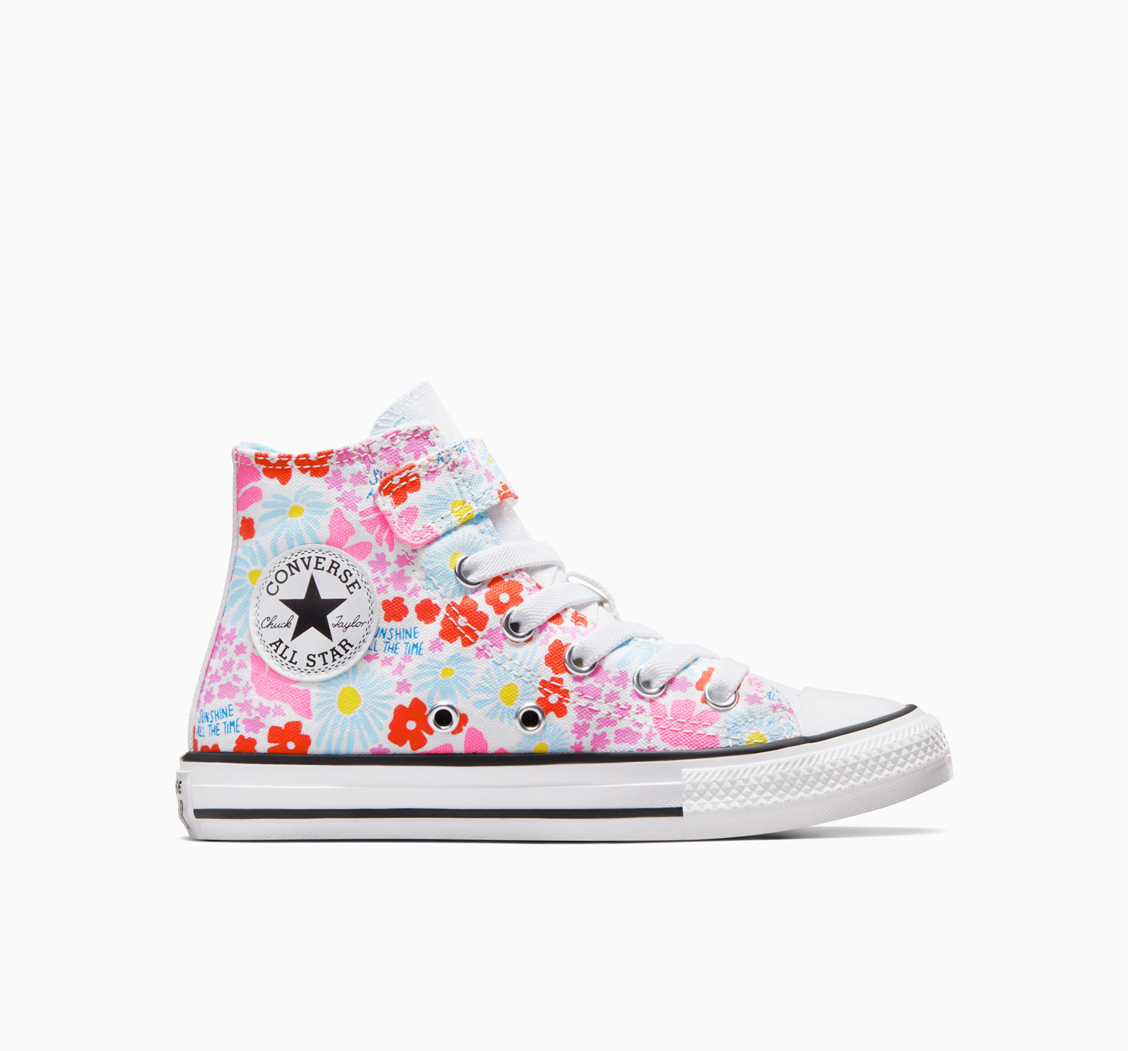 Converse - CHUCK TAYLOR ALL STAR EASY ON FLORAL - 102-WHITE/TRUE SKY/OOPS PINK Παιδικά > Παπούτσια > Sneaker > Παπούτσι Mid Cut